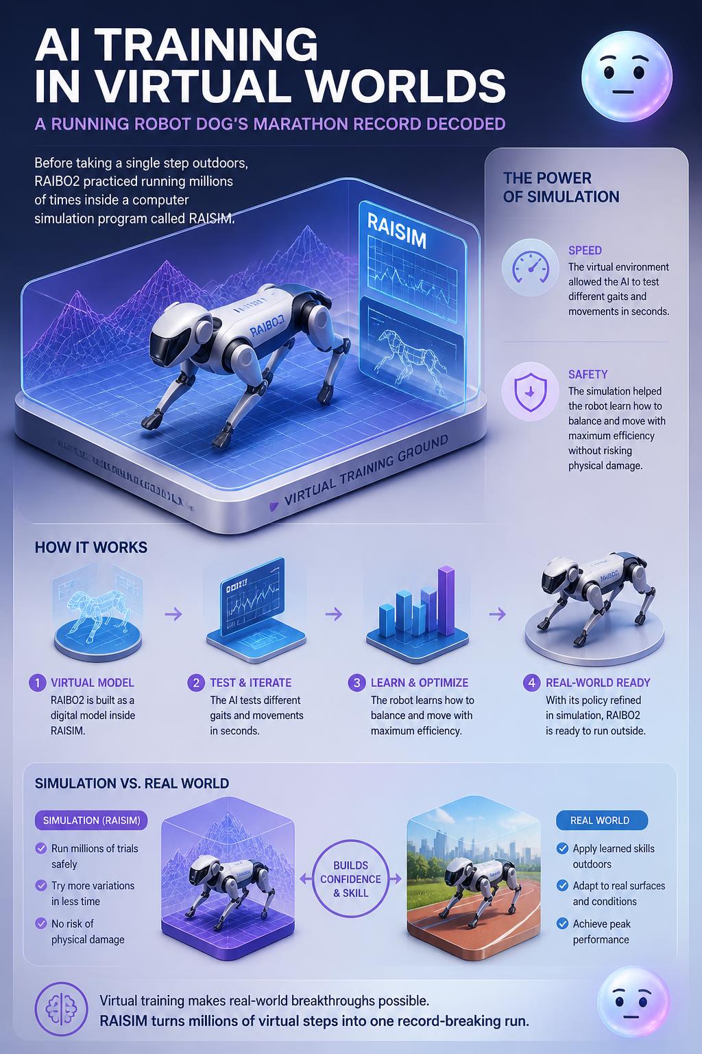 AI training in virtual worlds