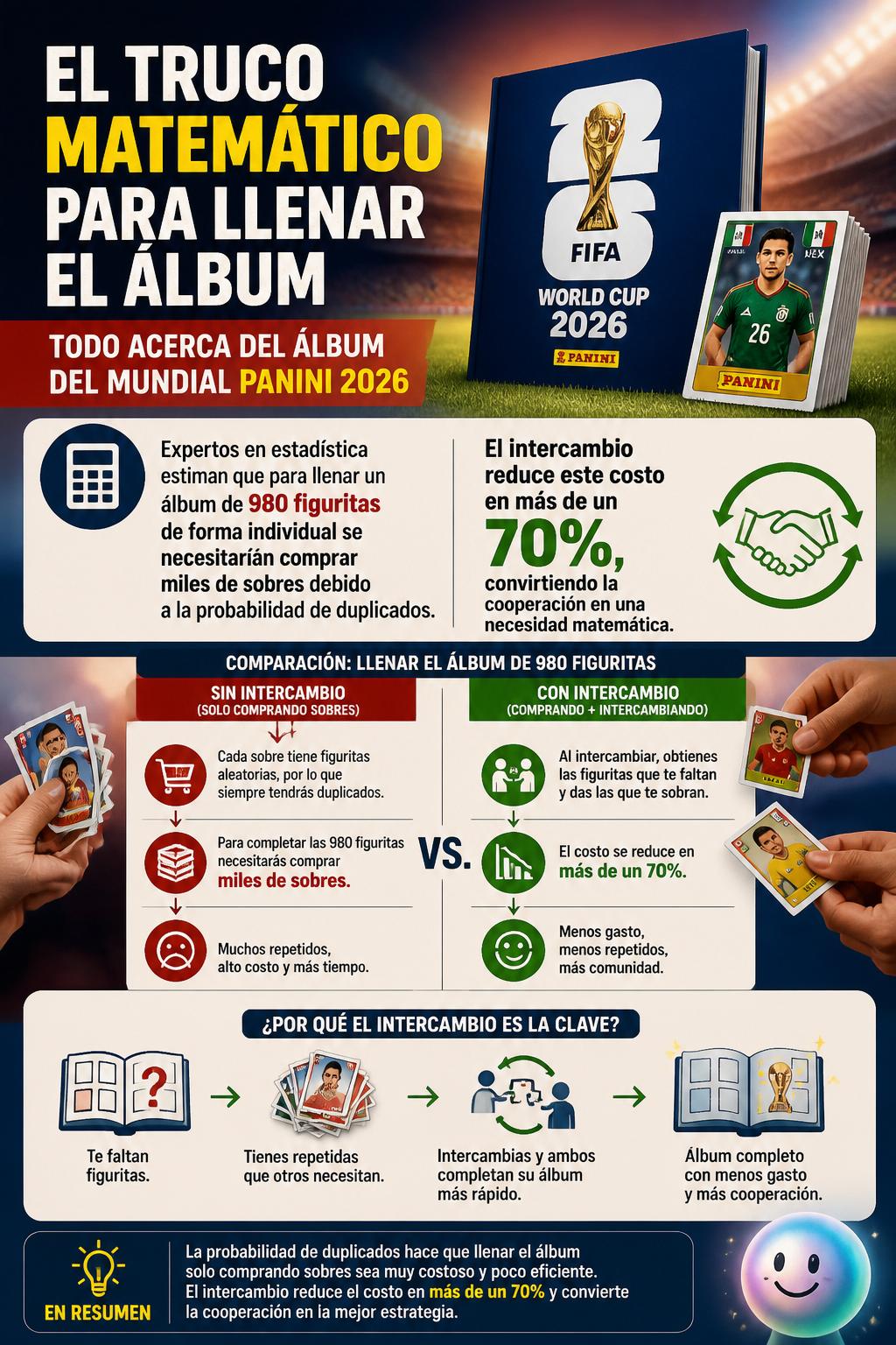 El truco matemático para llenar el álbum