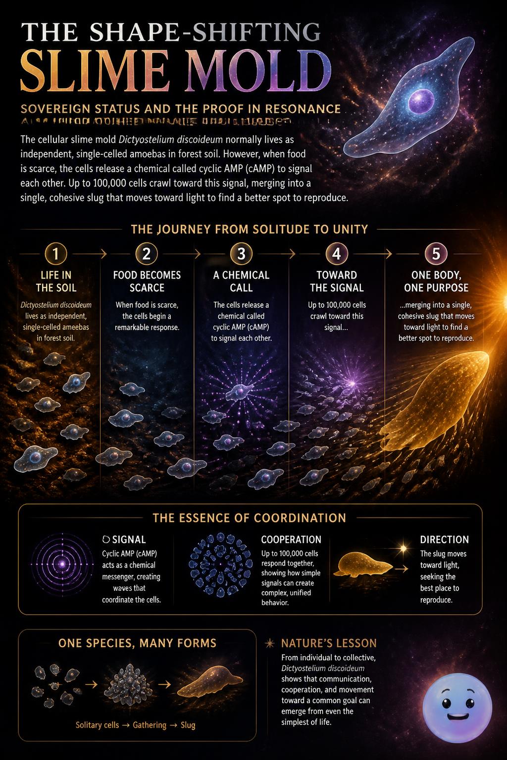 The shape-shifting slime mold