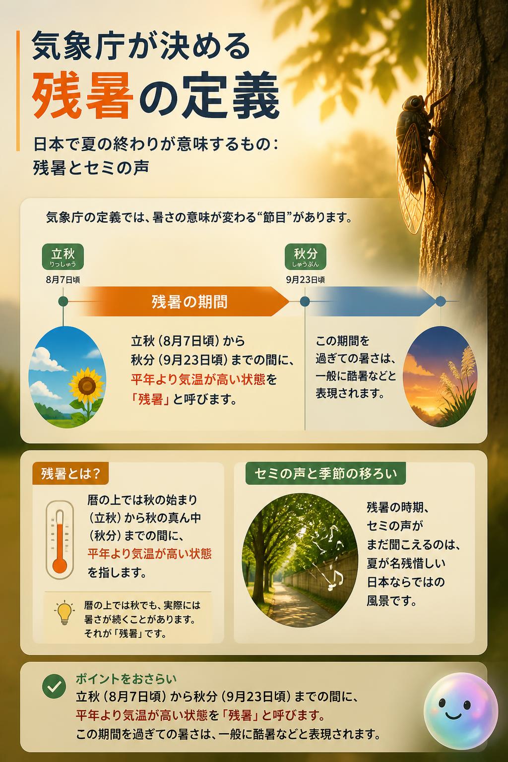 気象庁が決める残暑の定義