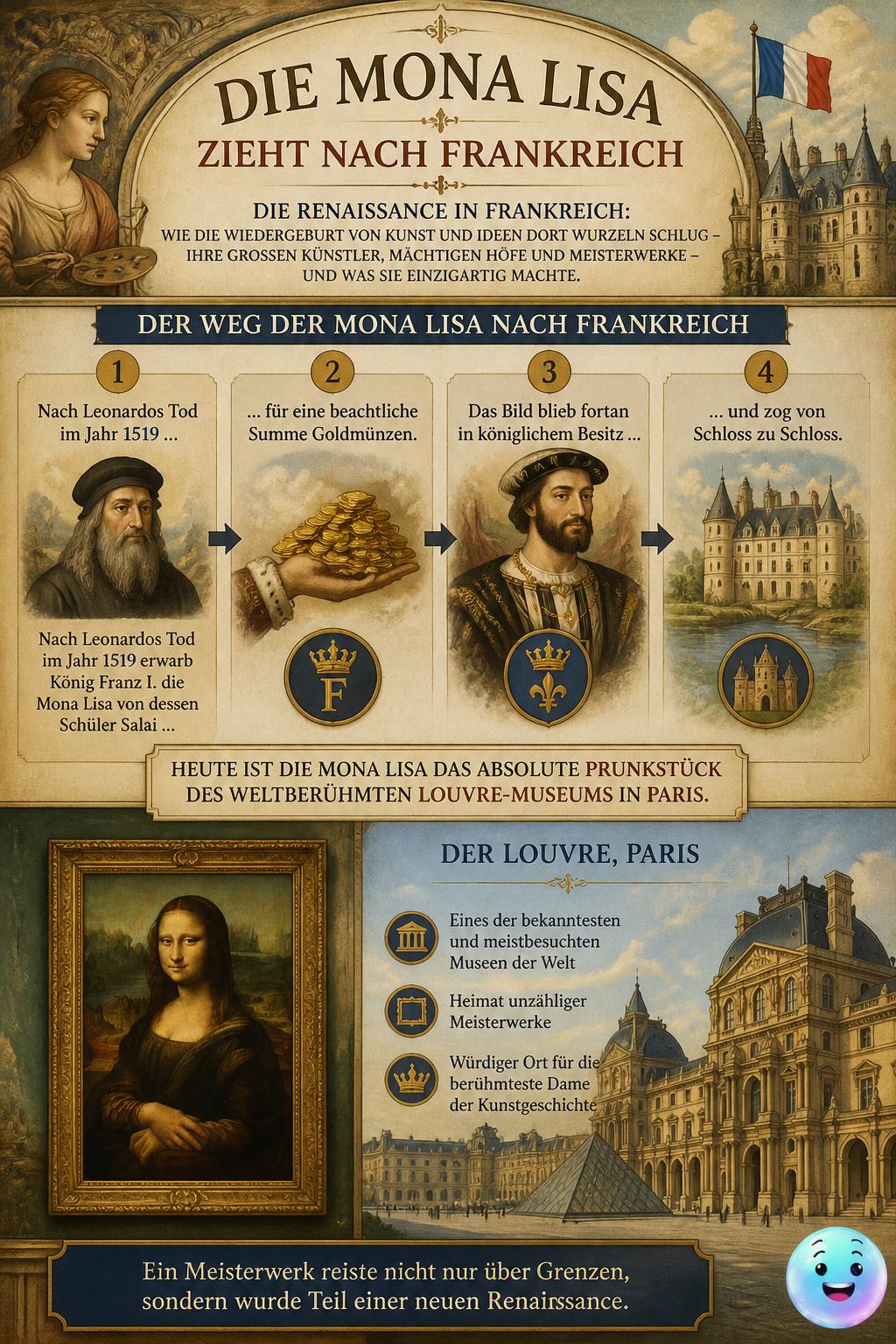 Die Mona Lisa zieht nach Frankreich um