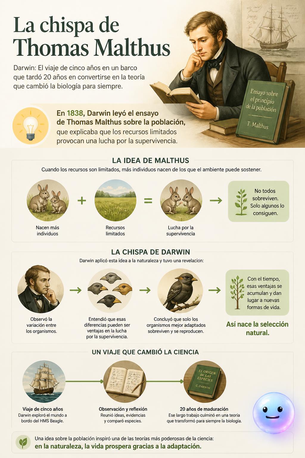 Thomas Malthus y la teoría de la evolución de Darwin