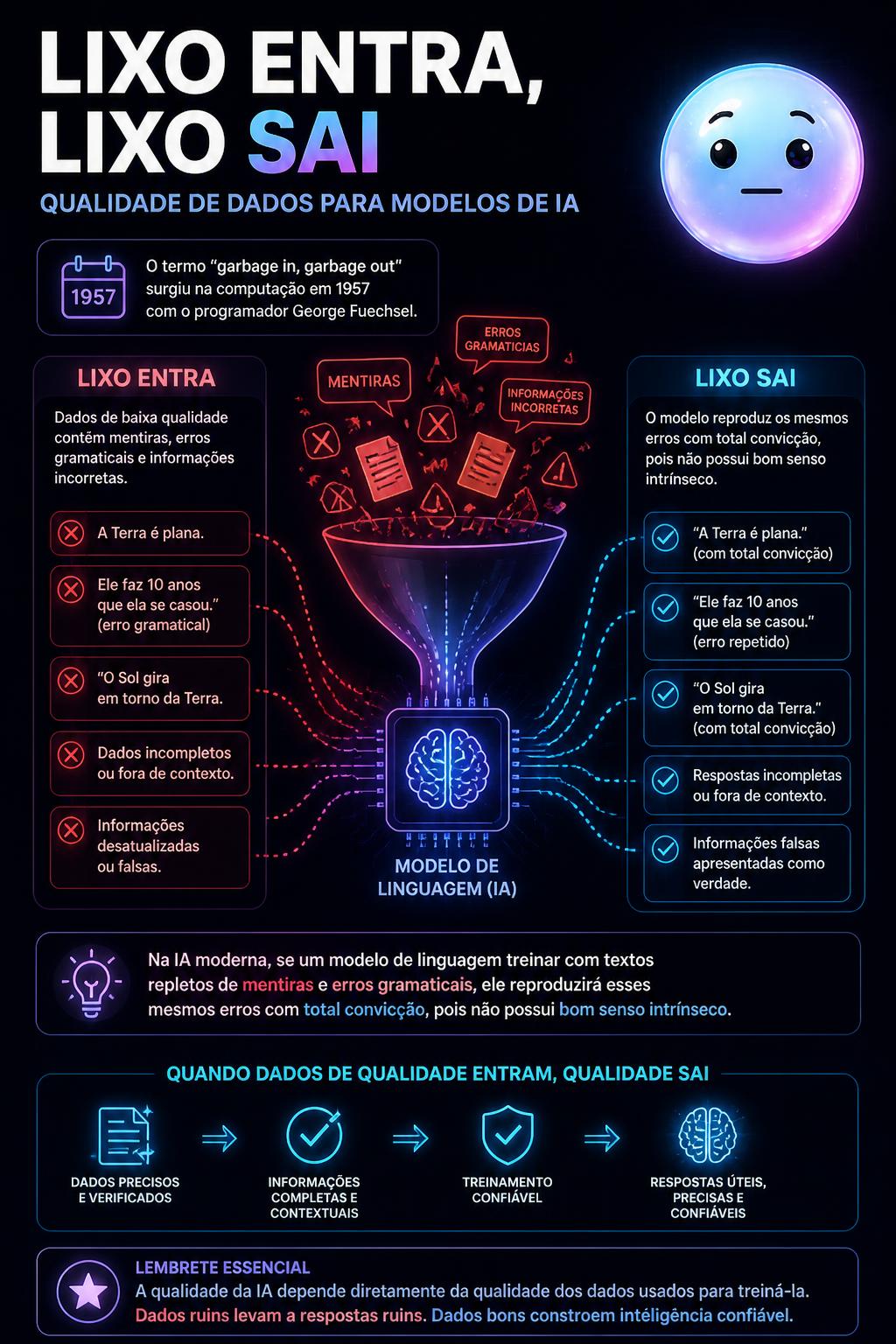 O conceito de lixo entra, lixo sai