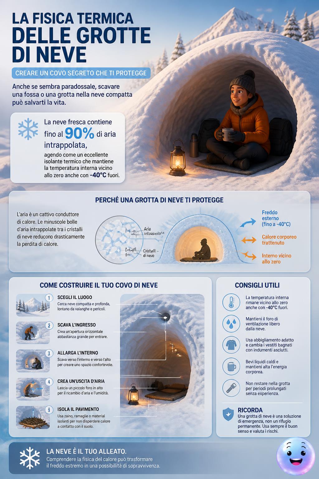 La fisica termica delle grotte di neve