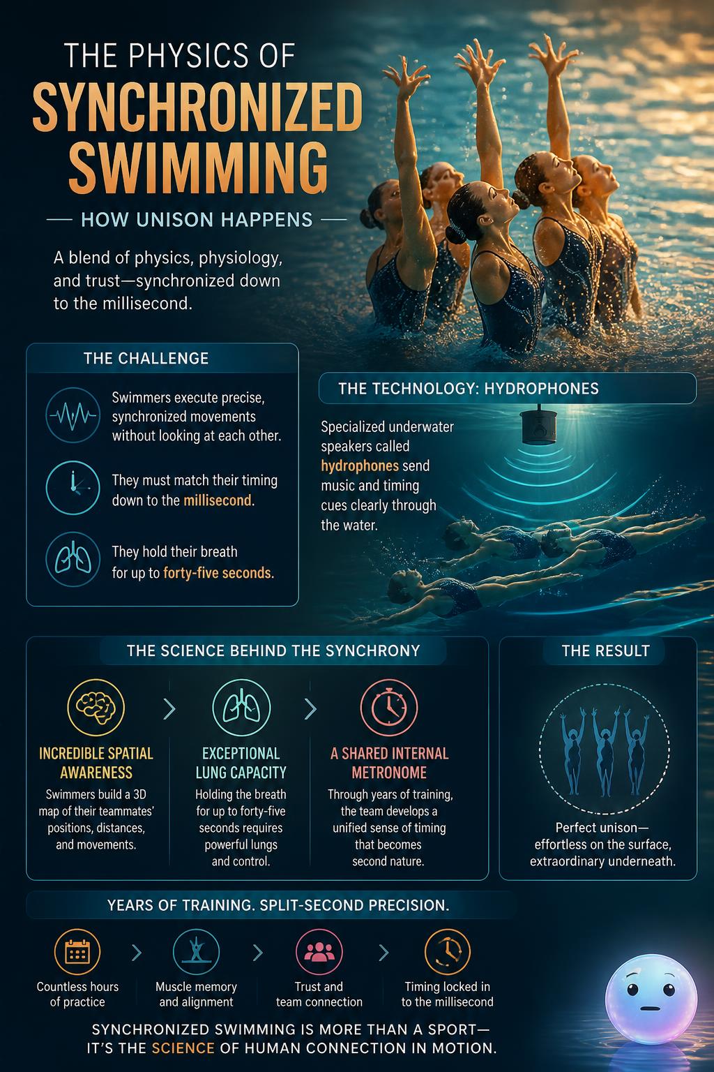 The physics of synchronized swimming