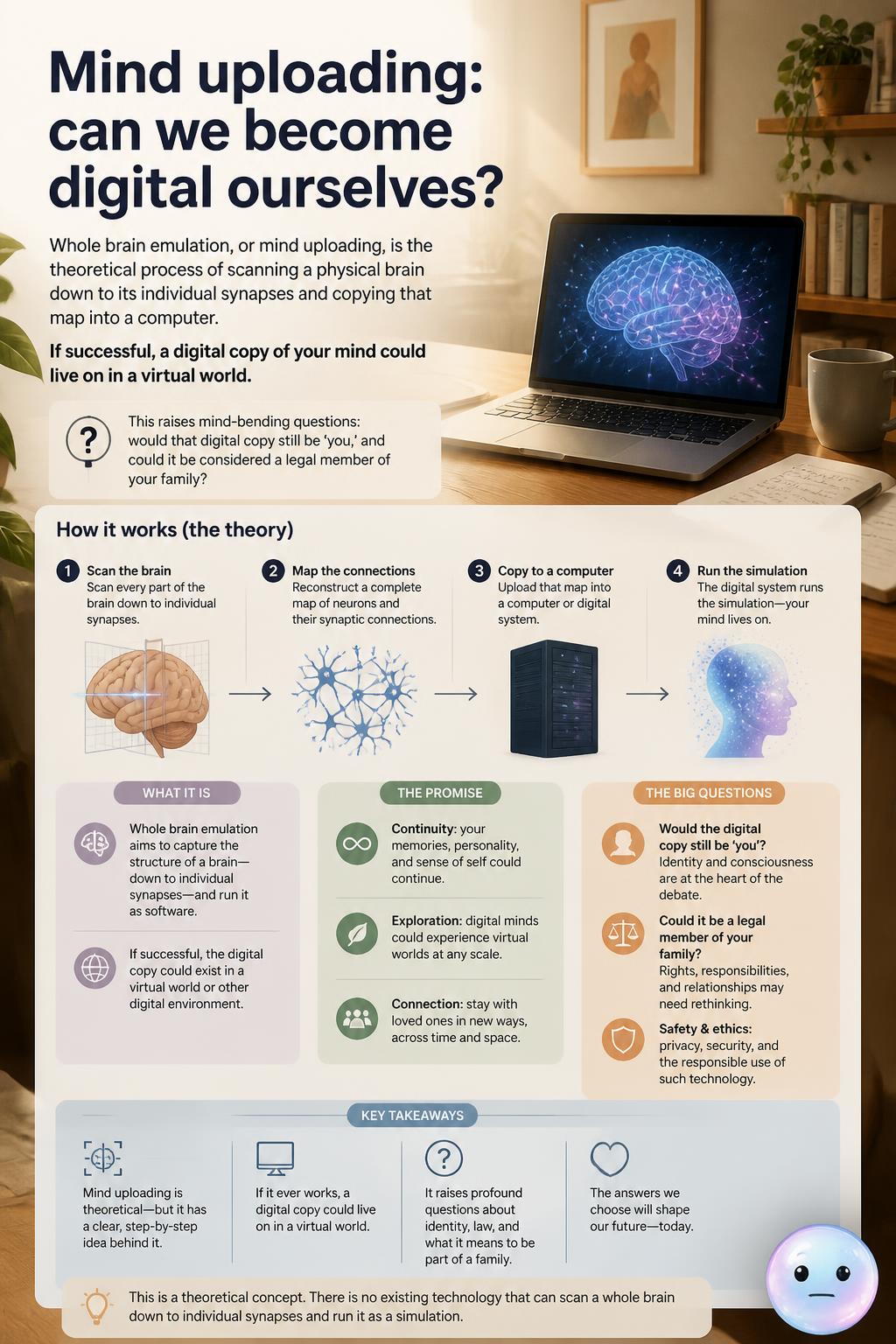 Mind uploading and can we become digital ourselves