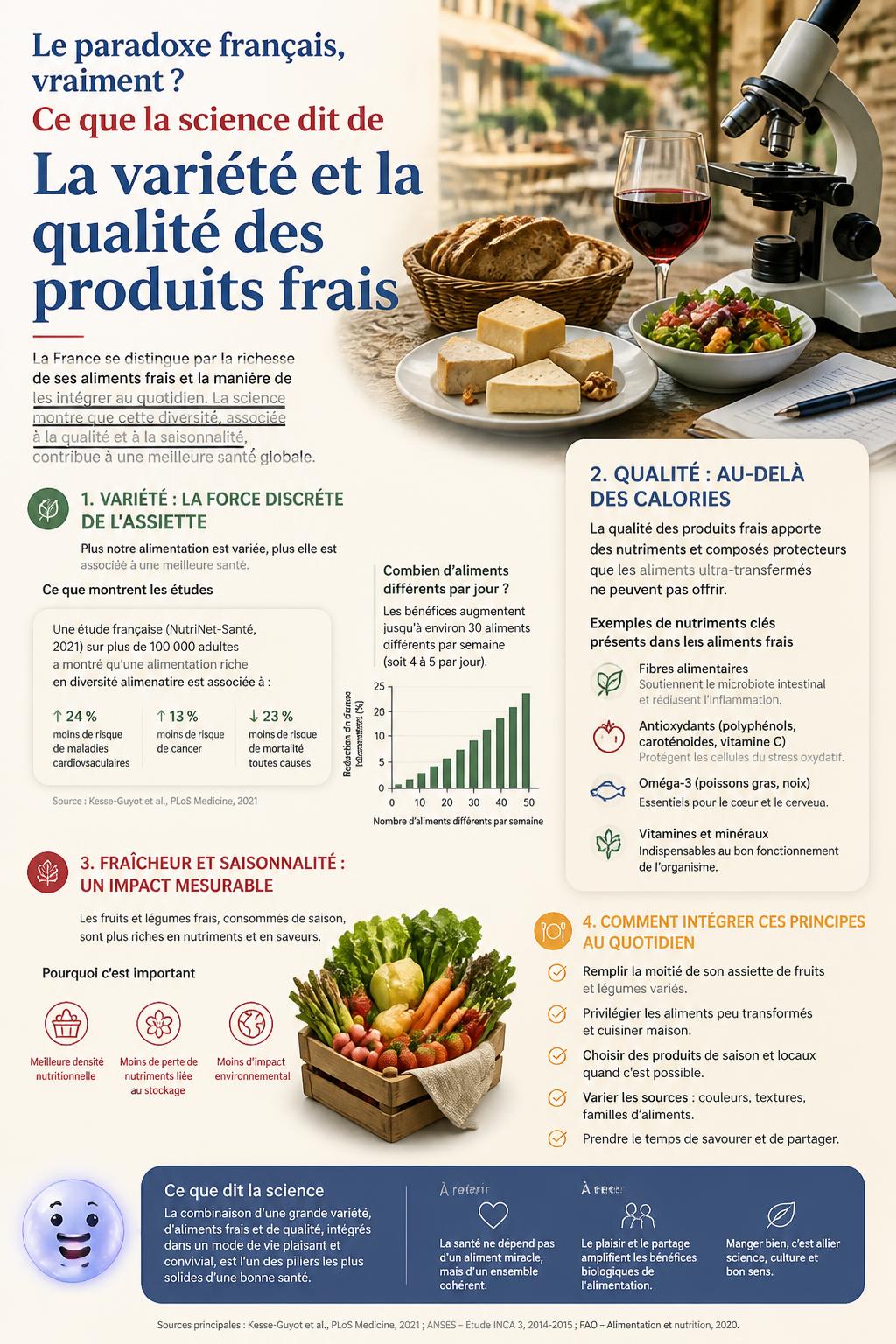 La variété et la qualité des produits frais