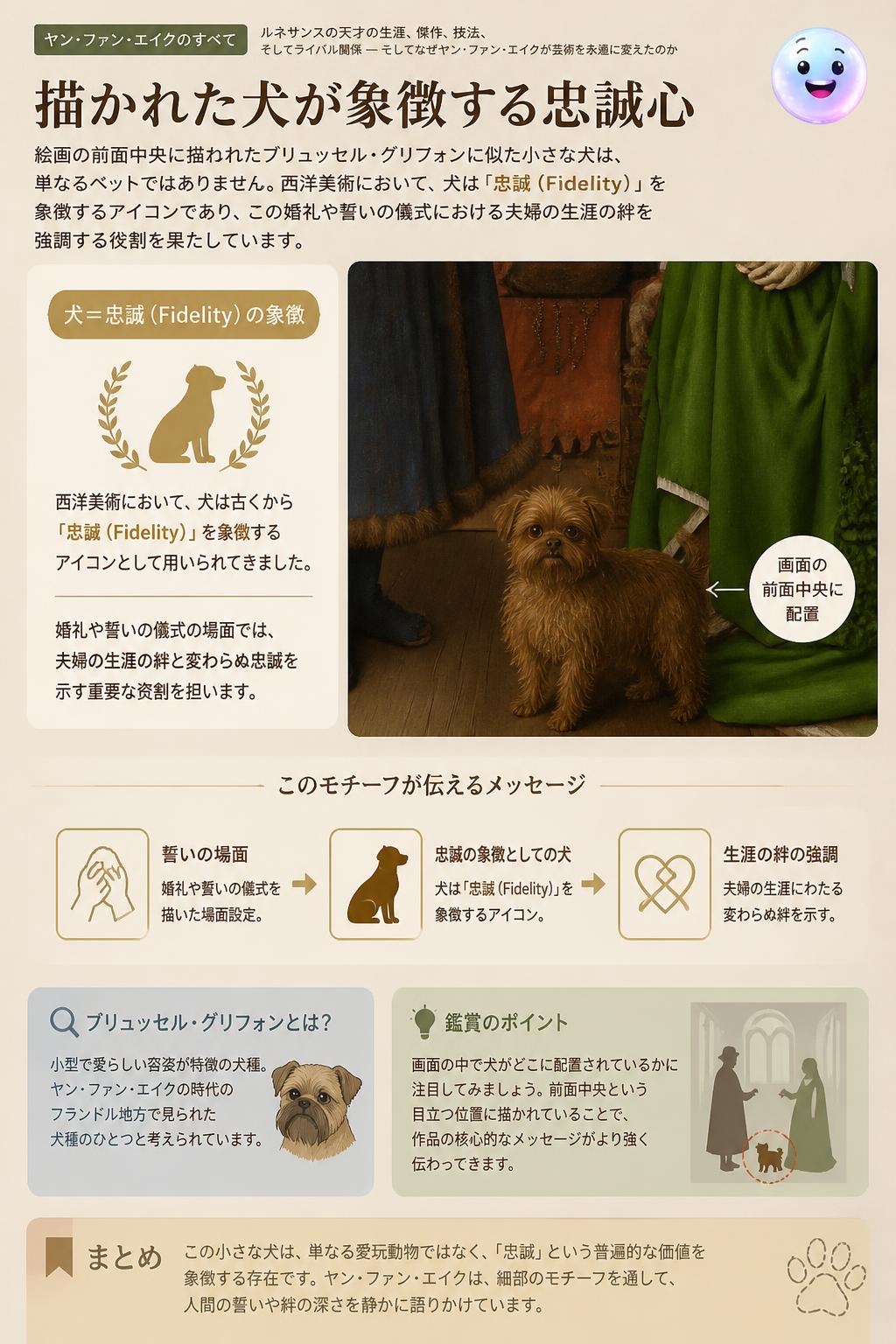 描かれた犬が象徴する忠誠心