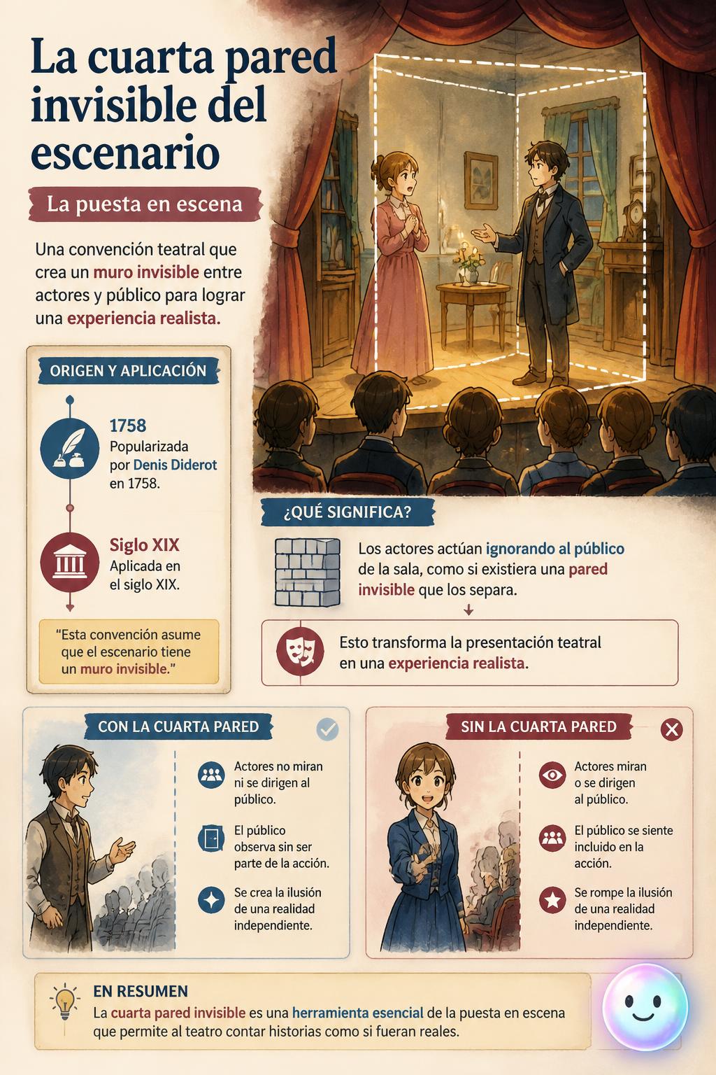 La cuarta pared invisible del escenario