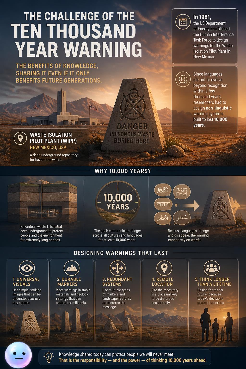 The challenge of the ten thousand year warning