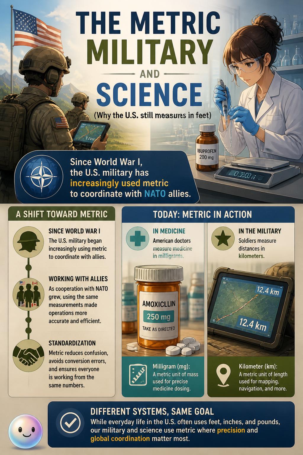 The metric military and science