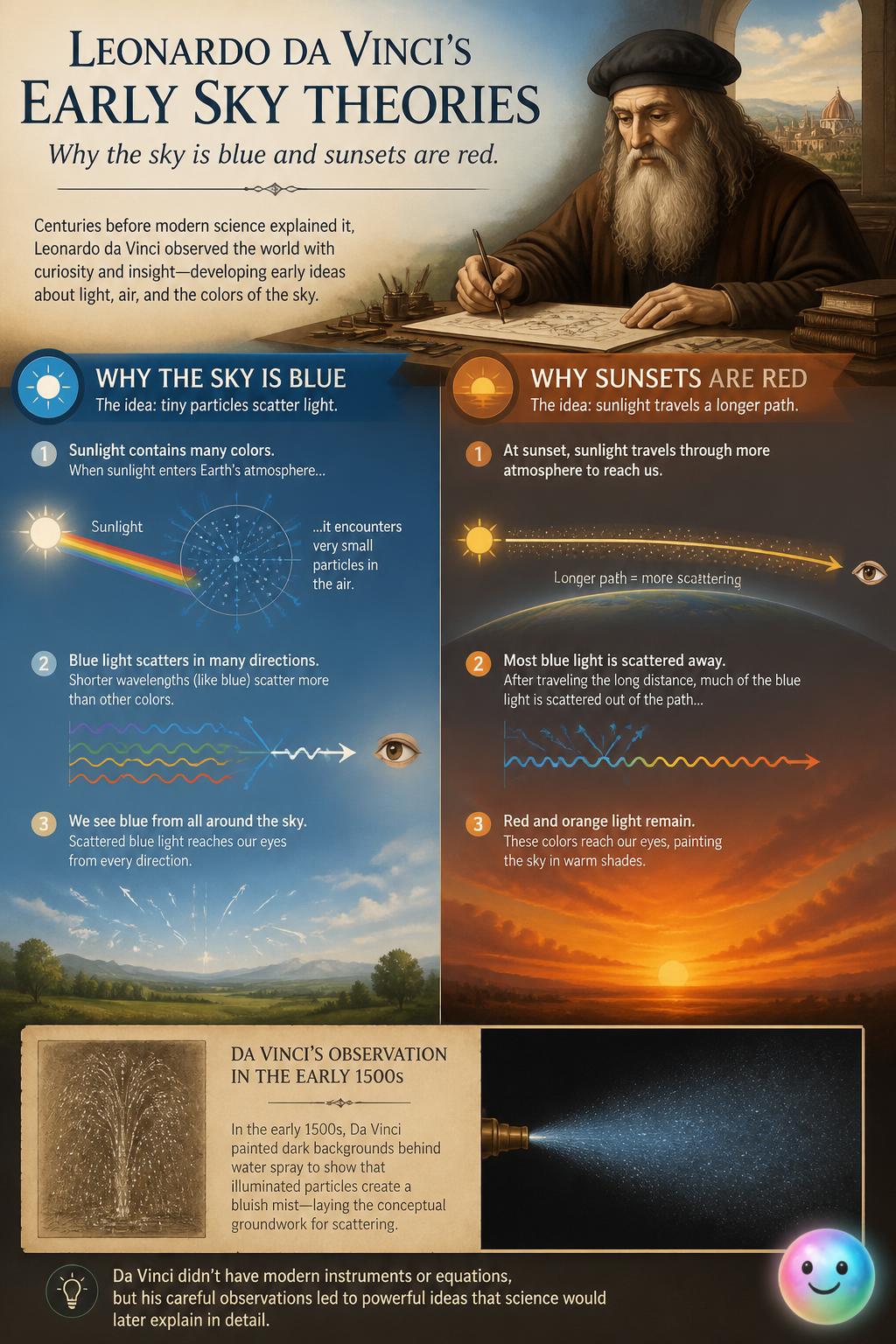 Leonardo da Vinci's early sky theories