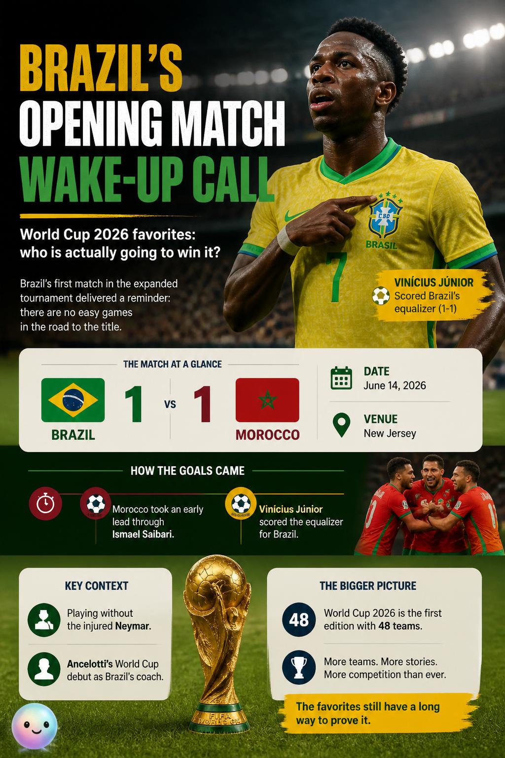 Brazil's opening match wake-up call