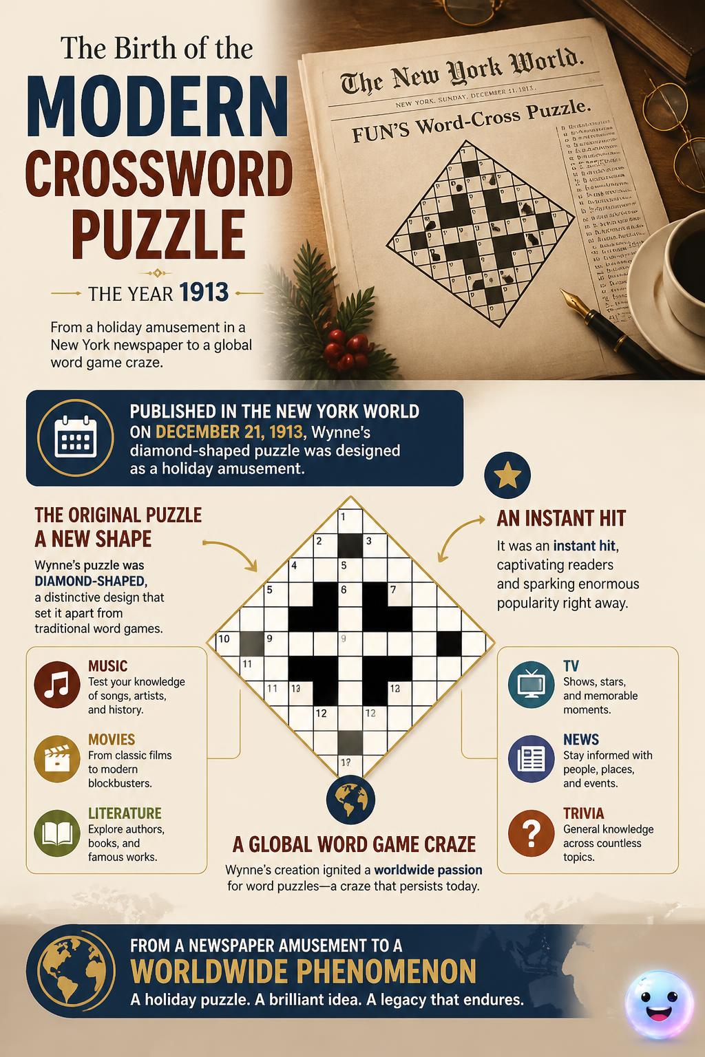 The birth of the modern crossword puzzle