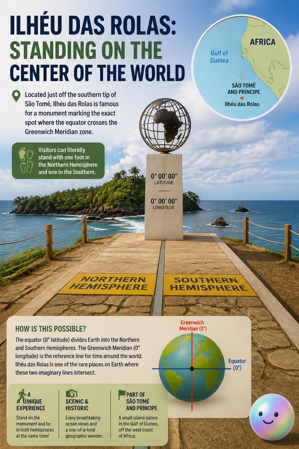 Ilhéu das Rolas: Standing on the center of the world