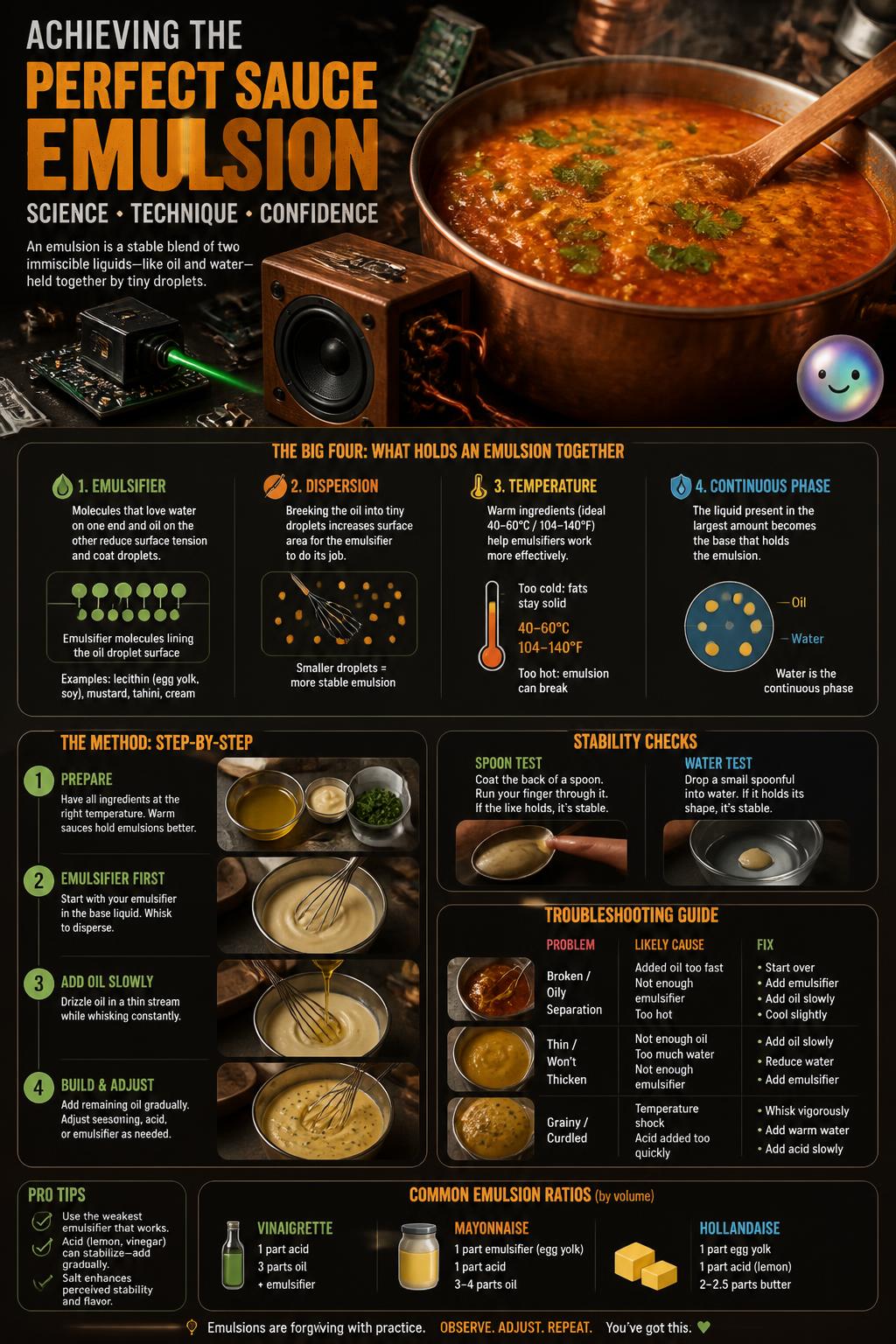 Achieving the perfect sauce emulsion