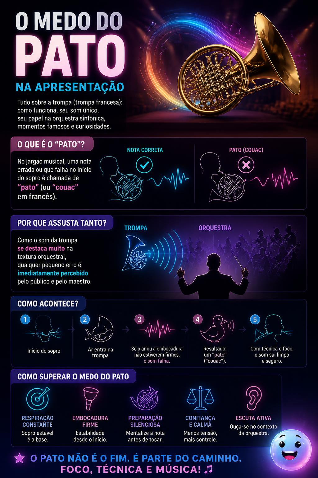O medo do 'pato' na apresentação