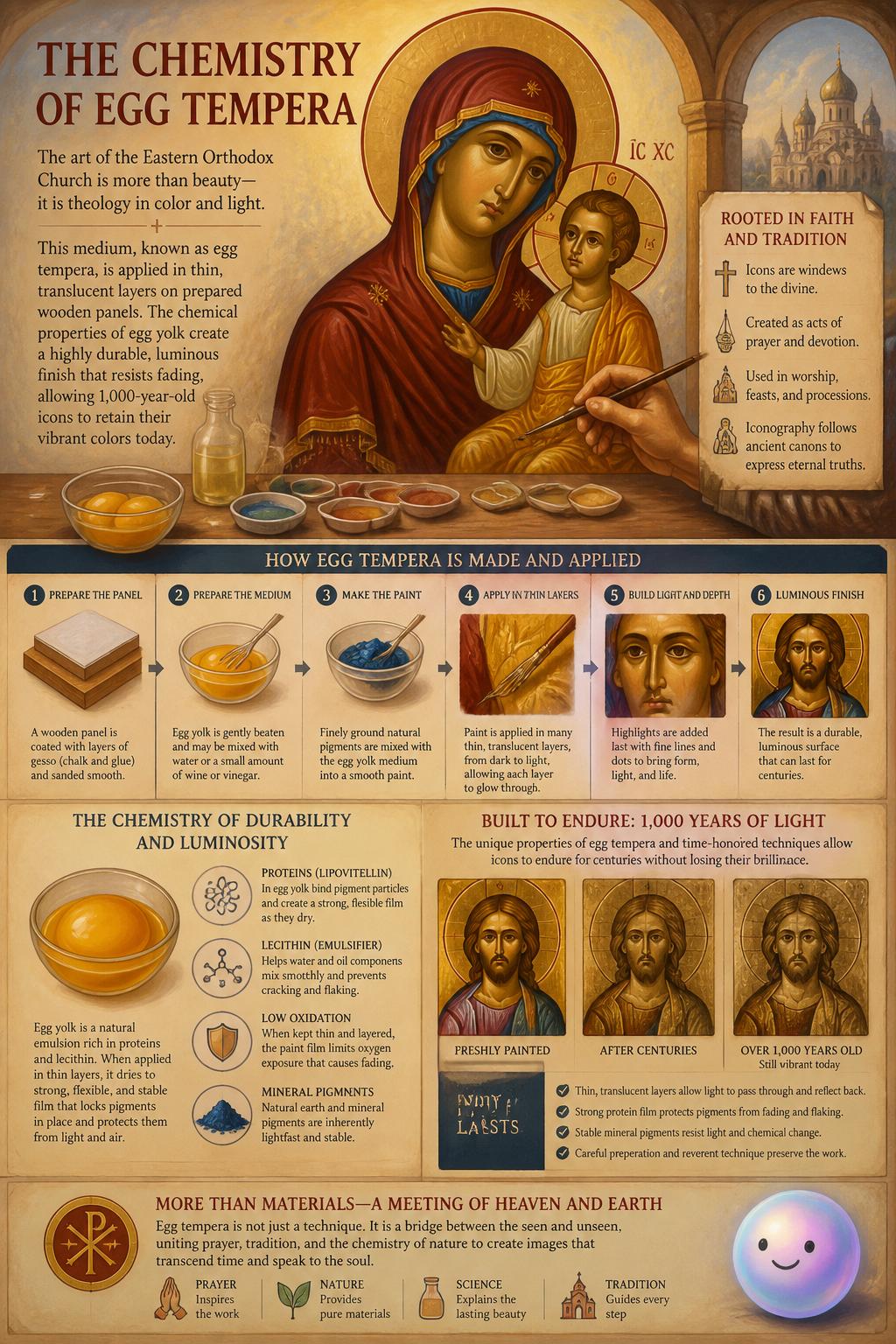 The chemistry of egg tempera