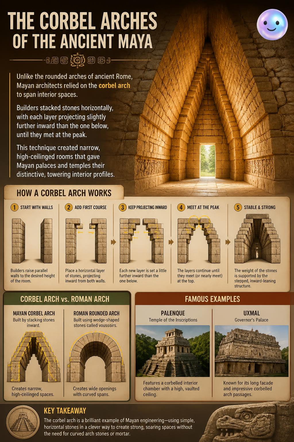 The corbel arches of the ancient Maya