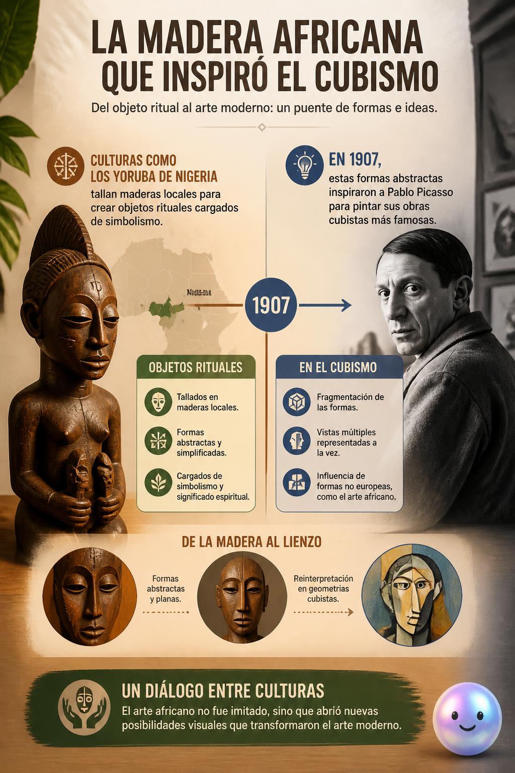 La madera africana que inspiró el cubismo