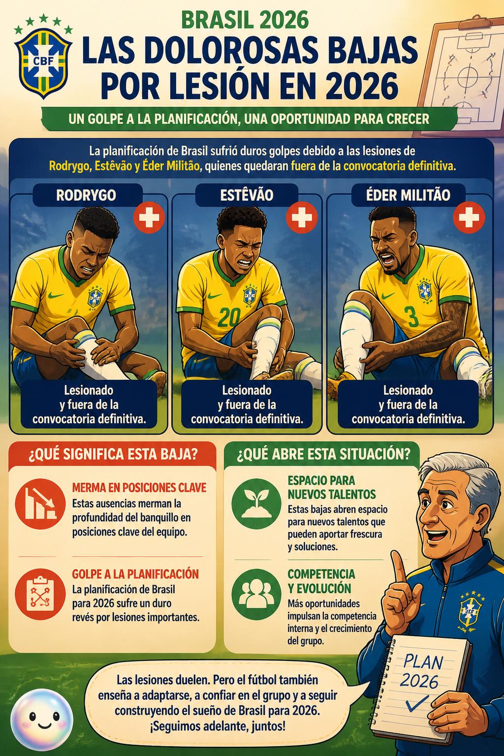 Las dolorosas bajas por lesión en 2026
