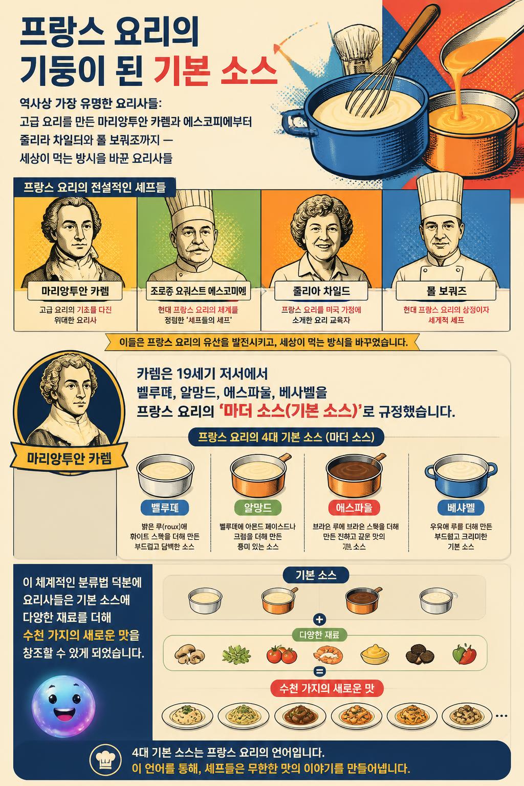 프랑스 요리의 기둥이 된 기본 소스