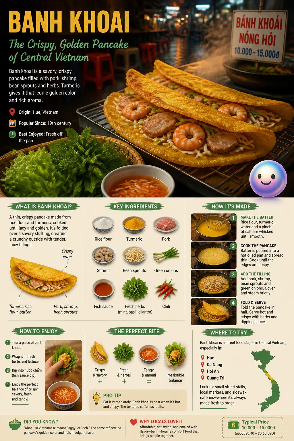 Banh khoai crispy stuffed pancake