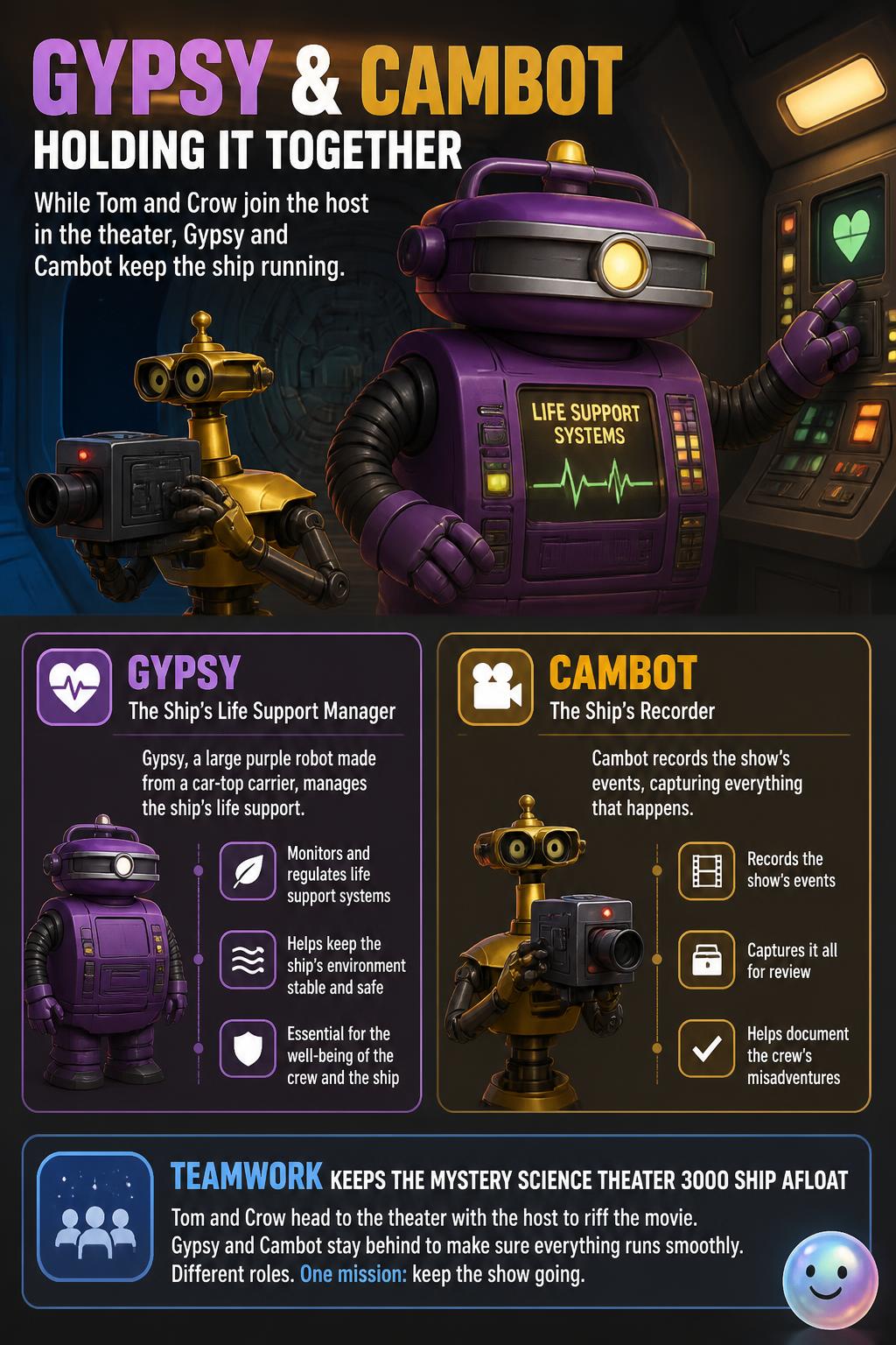 Gypsy and Cambot holding it together