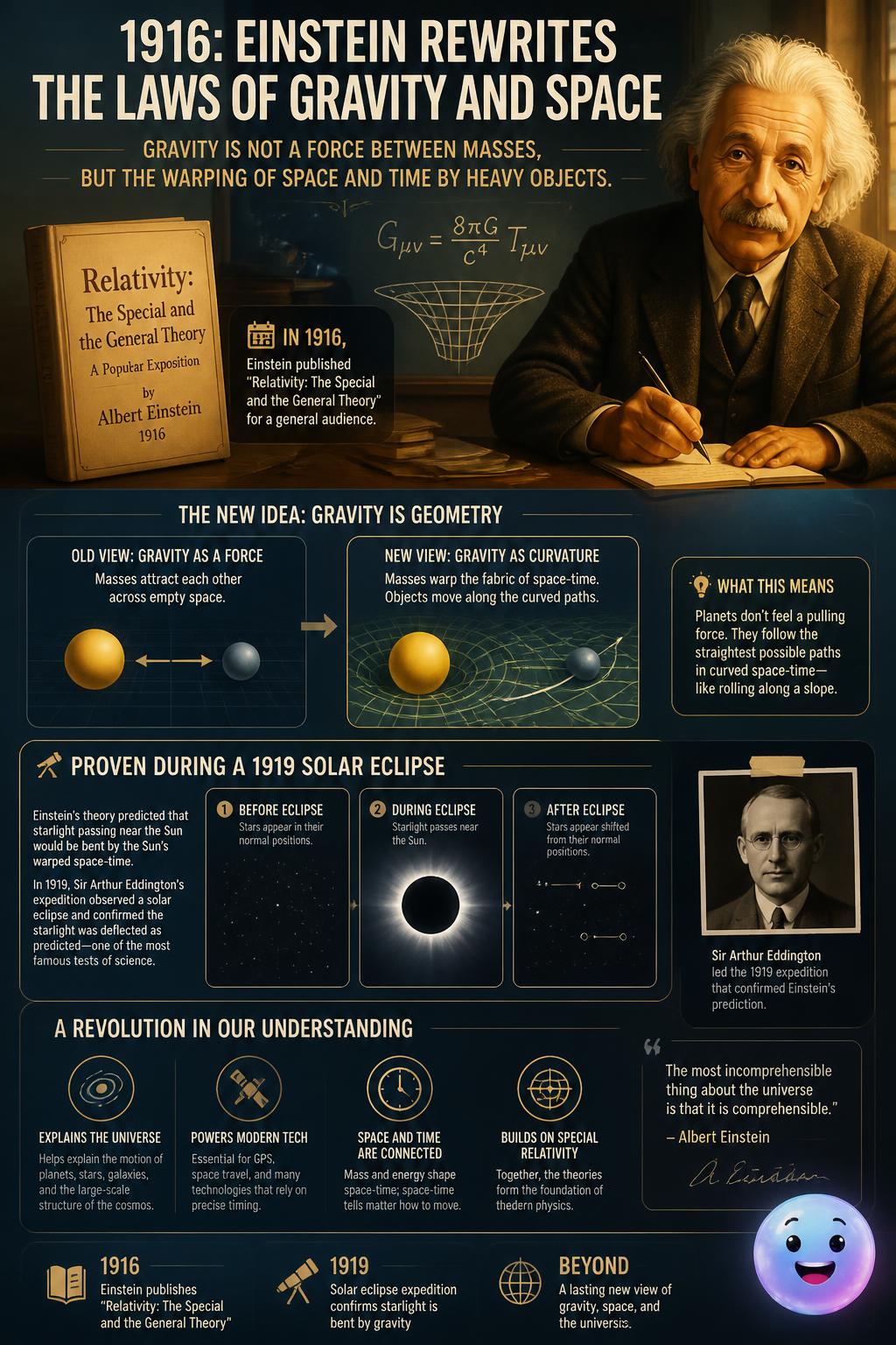 Einstein rewrites the laws of gravity and space