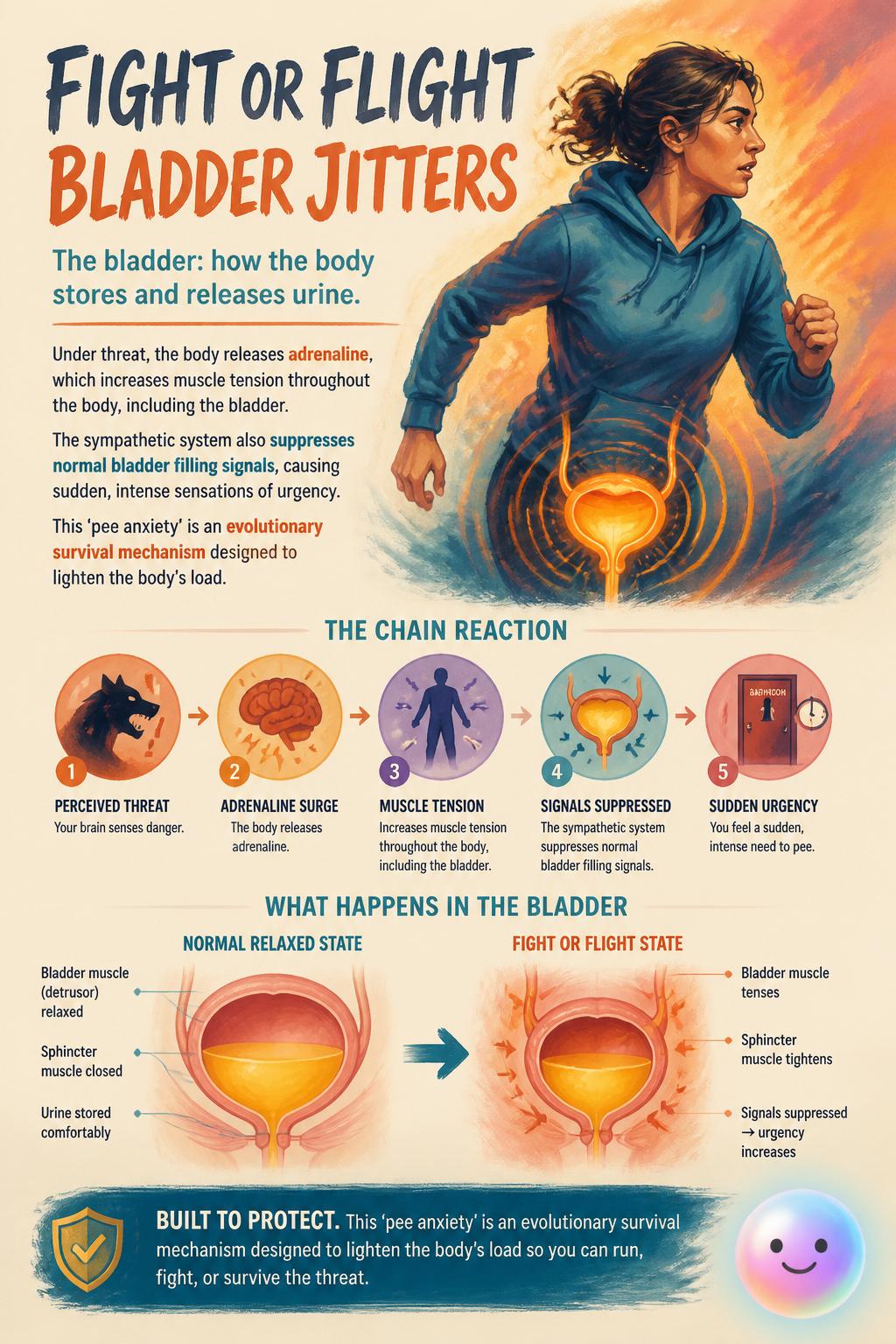 Fight or flight bladder jitters