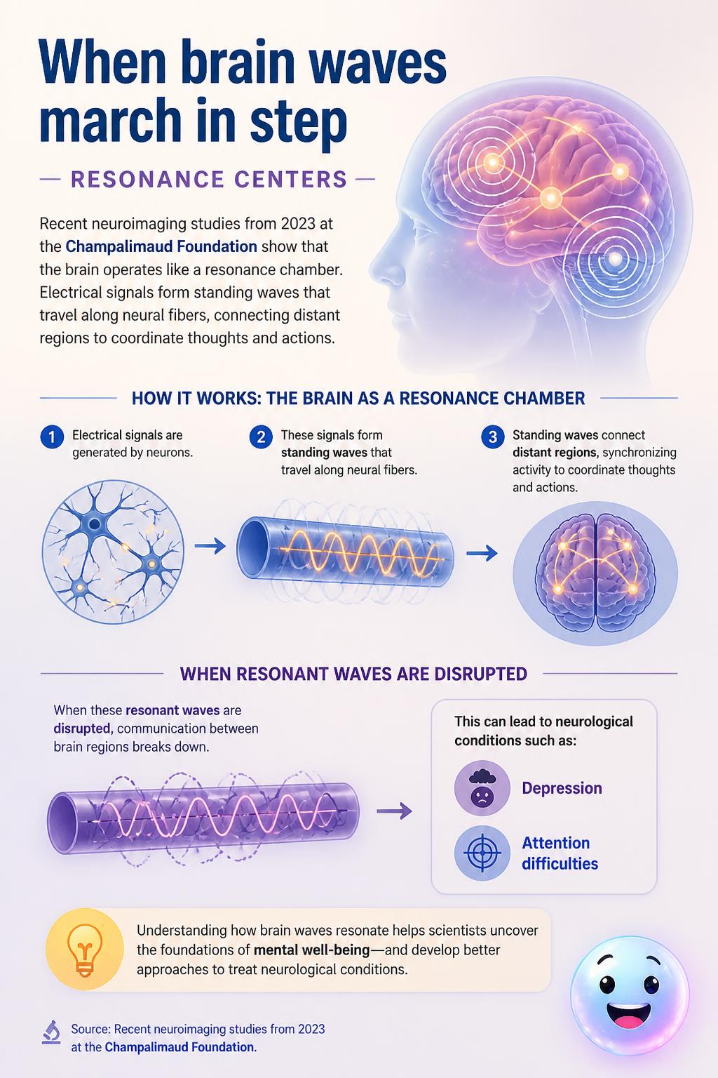 When brain waves march in step