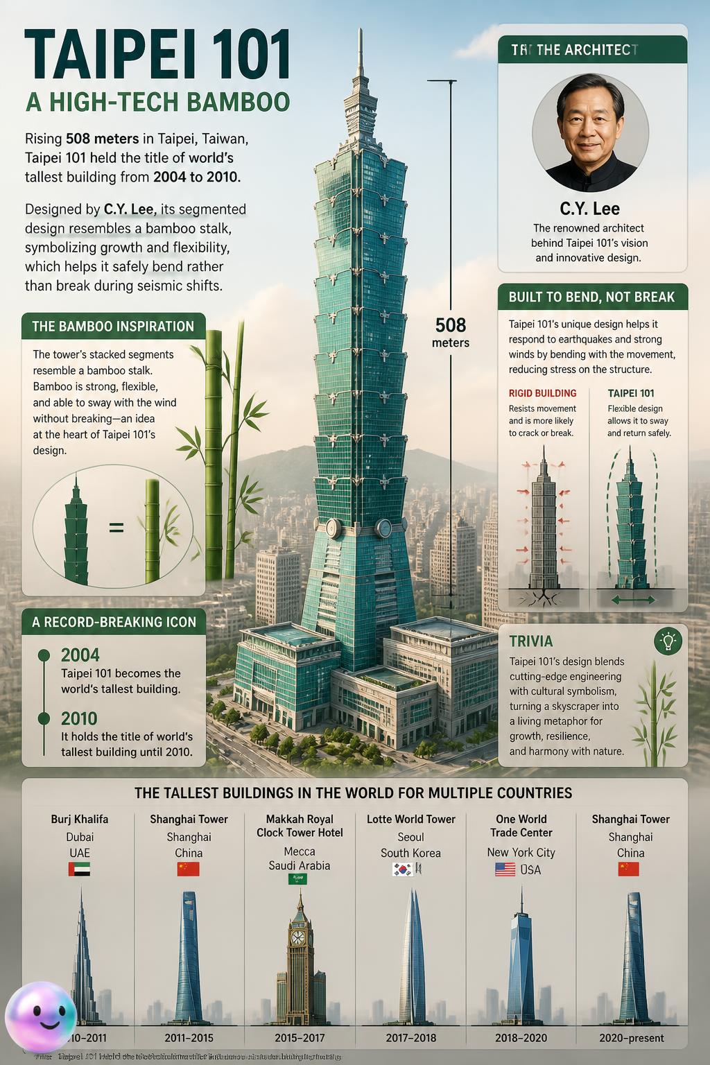 Taipei 101 as a high-tech bamboo