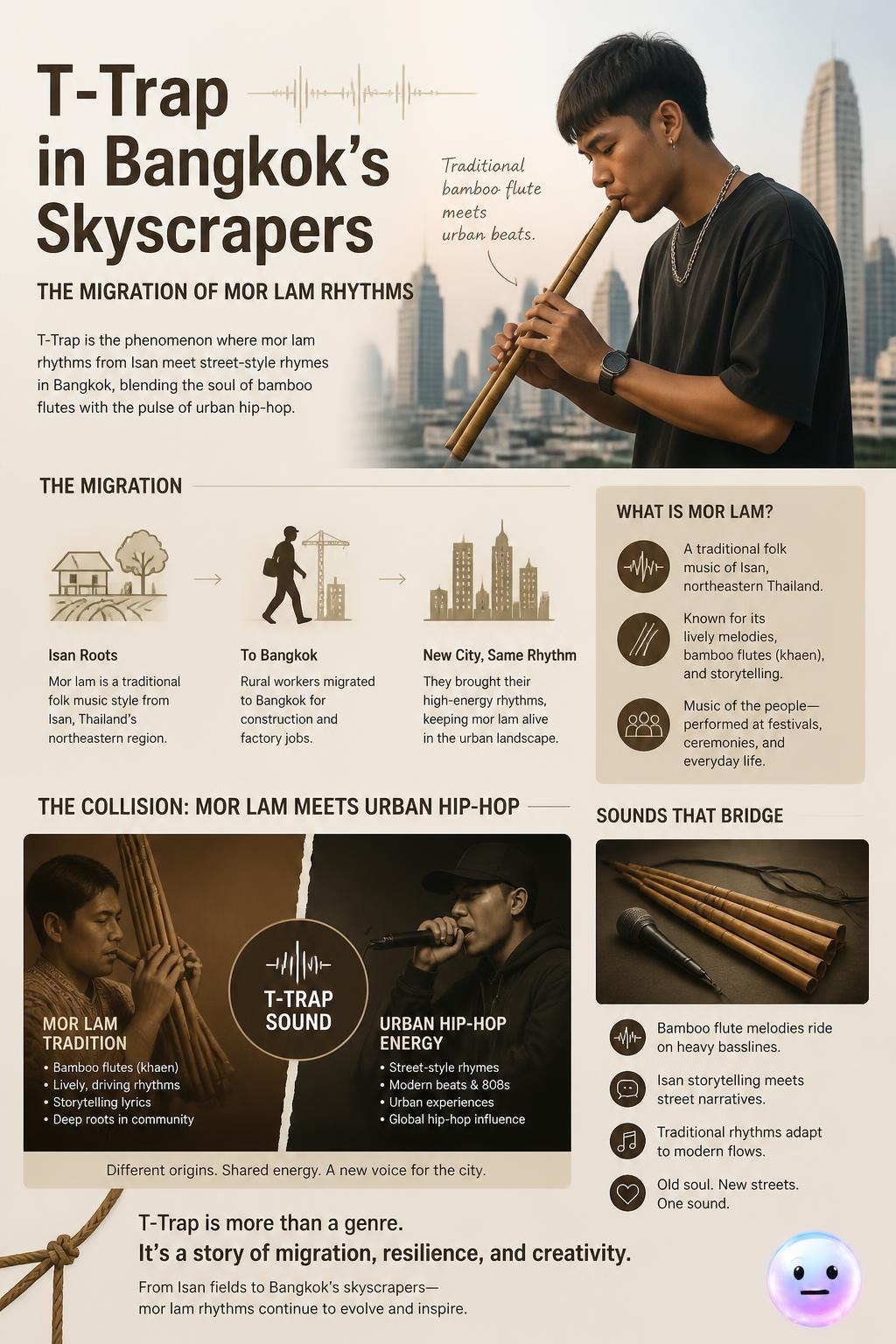 The migration of mor lam rhythms