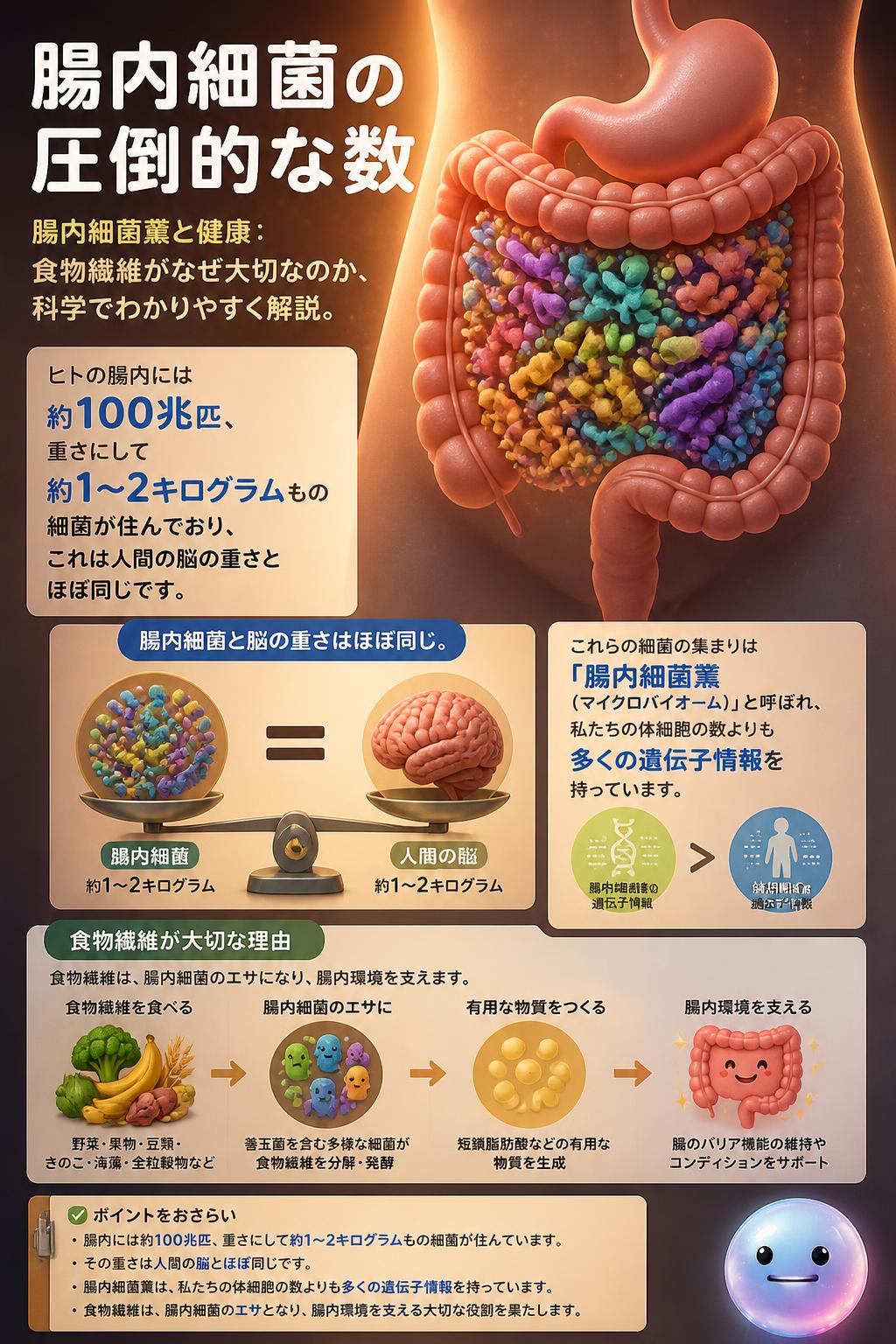 腸内細菌の圧倒的な数