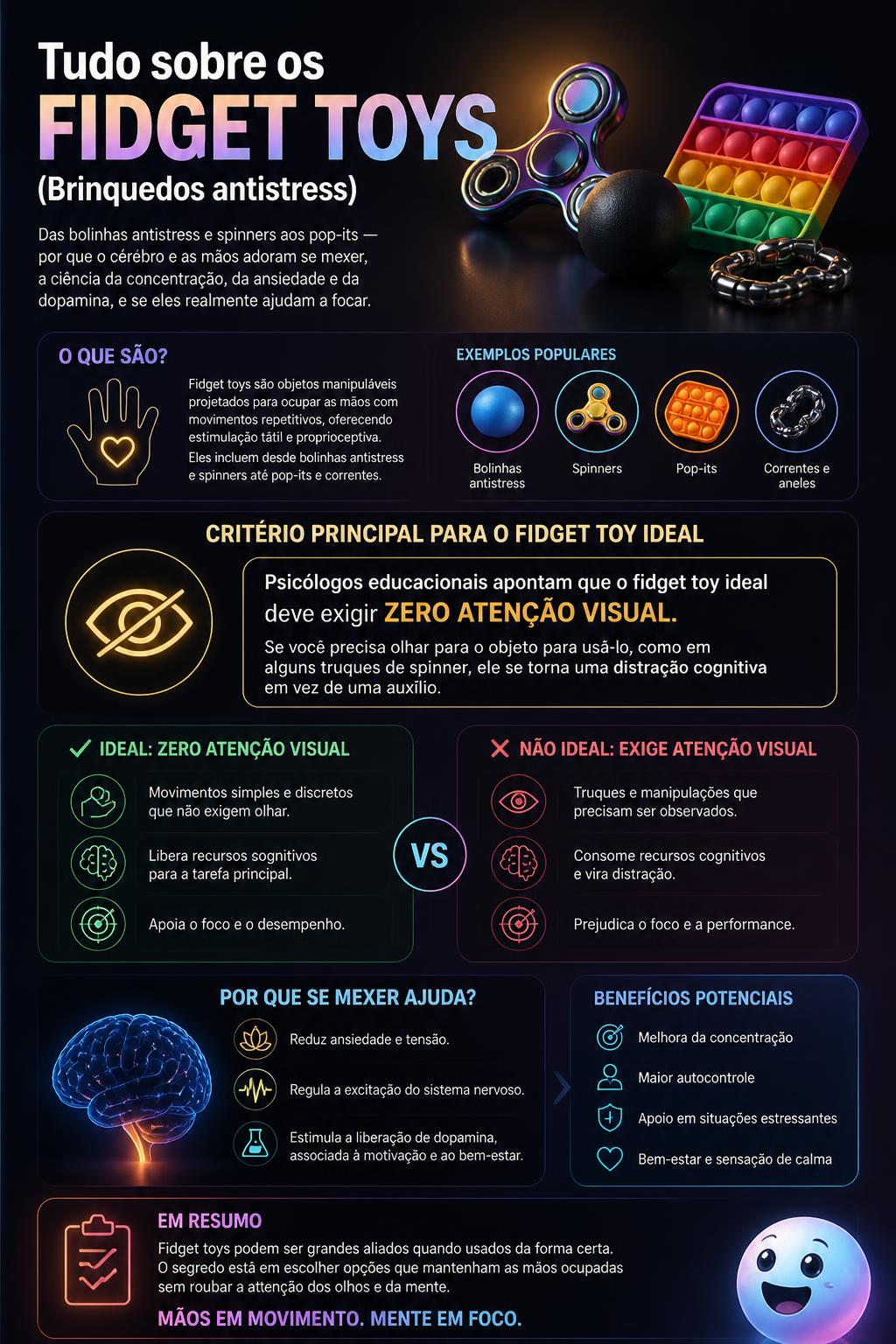 Critérios para o fidget toy ideal