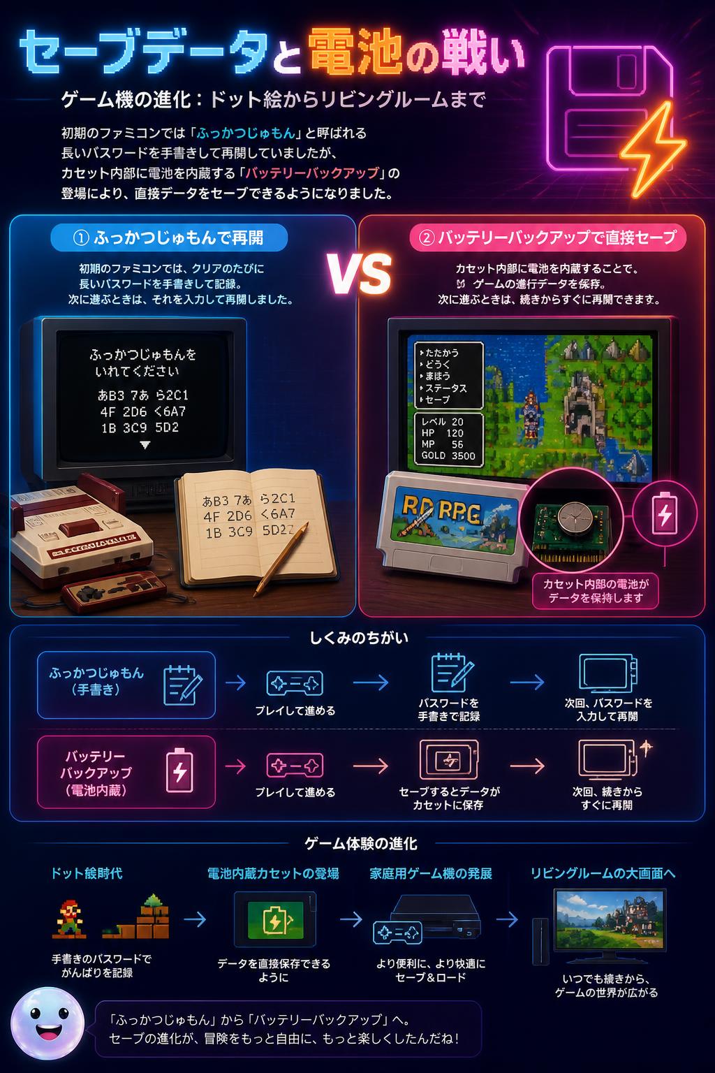 セーブデータと電池の戦い