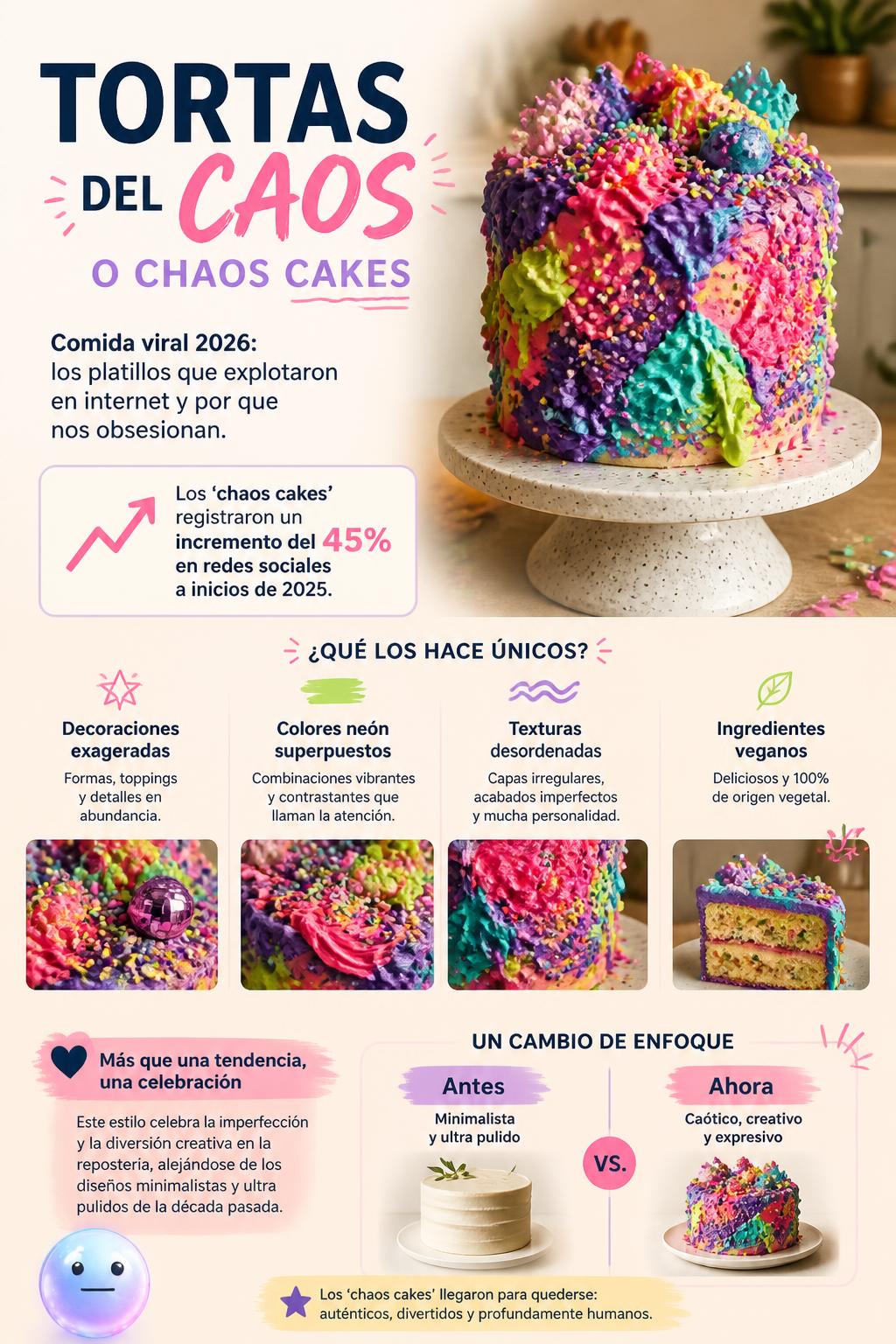 Tortas del caos o chaos cakes
