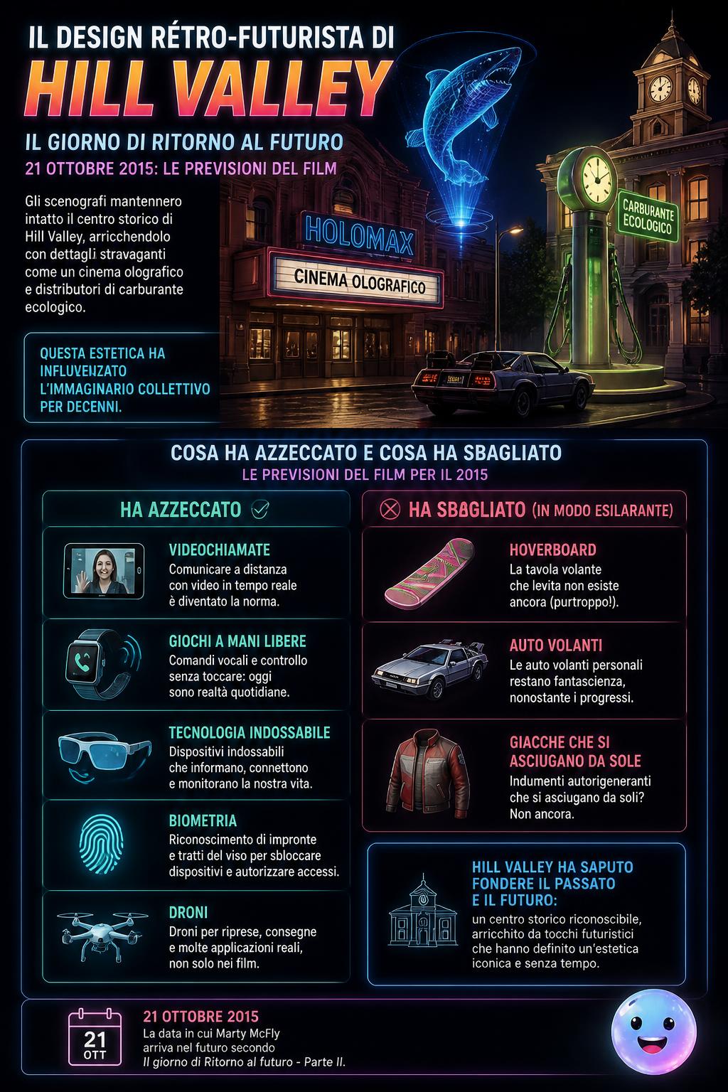 Il design rétro-futurista di Hill Valley