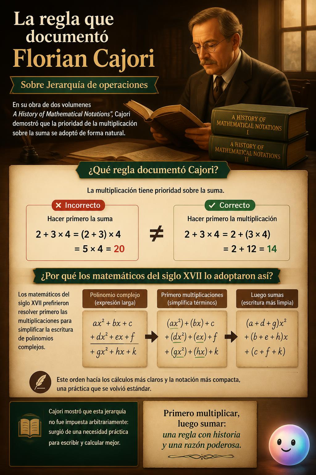 La regla que documentó Florian Cajori