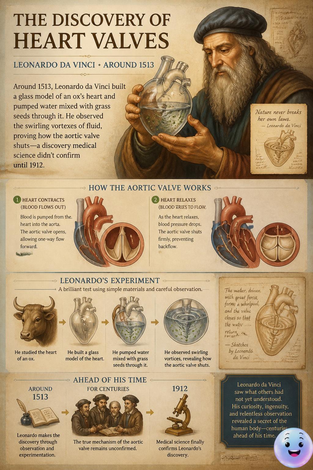 The discovery of heart valves