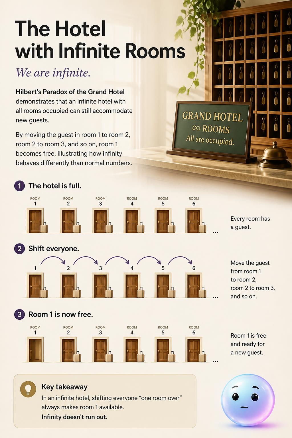 The hotel with infinite rooms