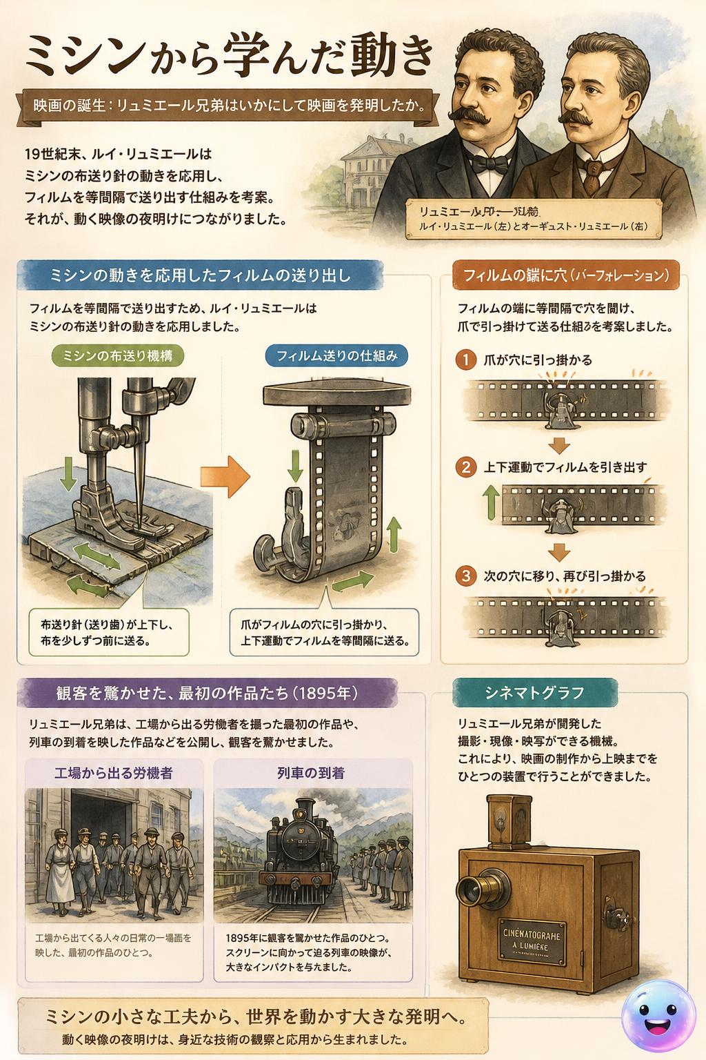 ミシンから学んだ動き