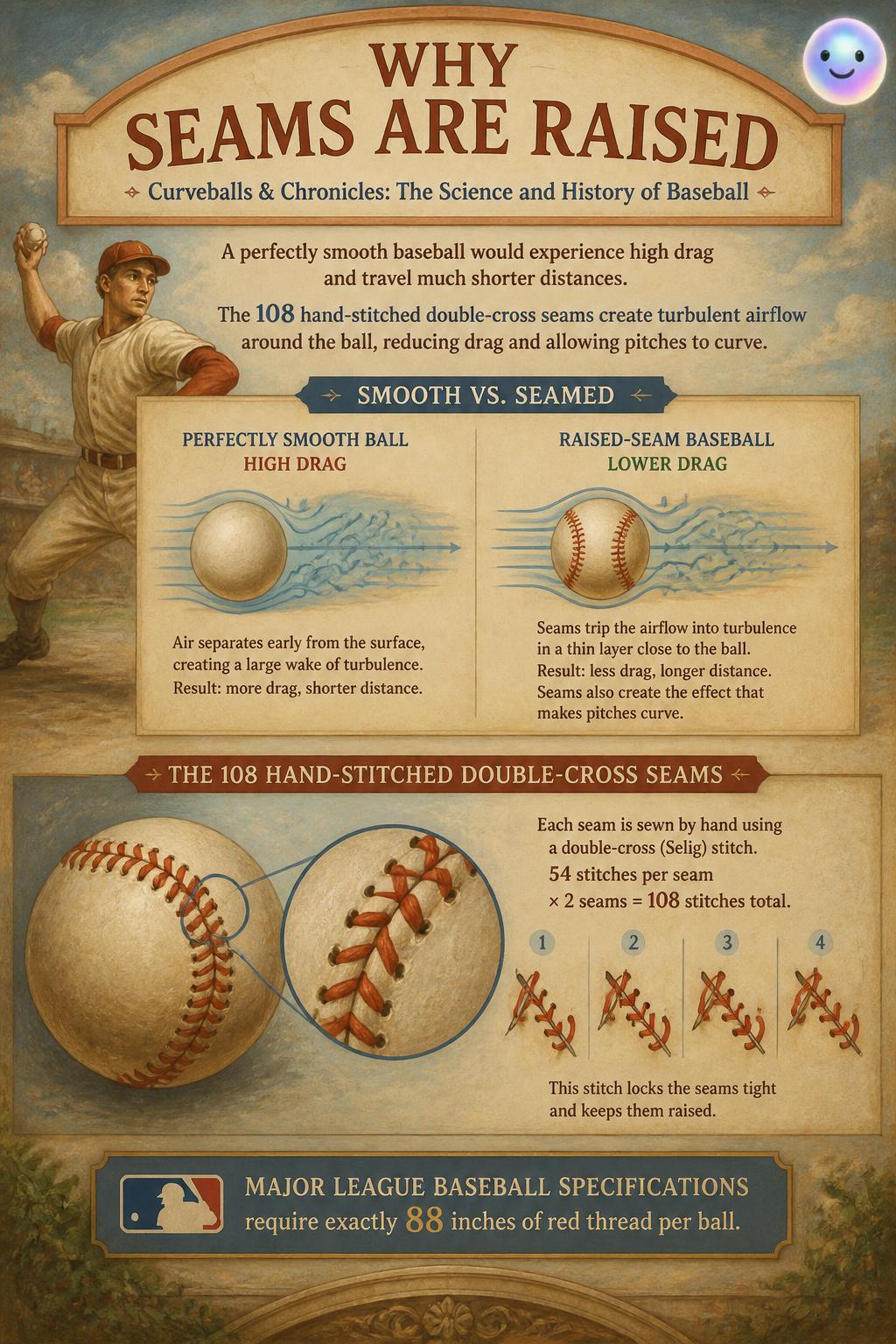 Why seams are raised