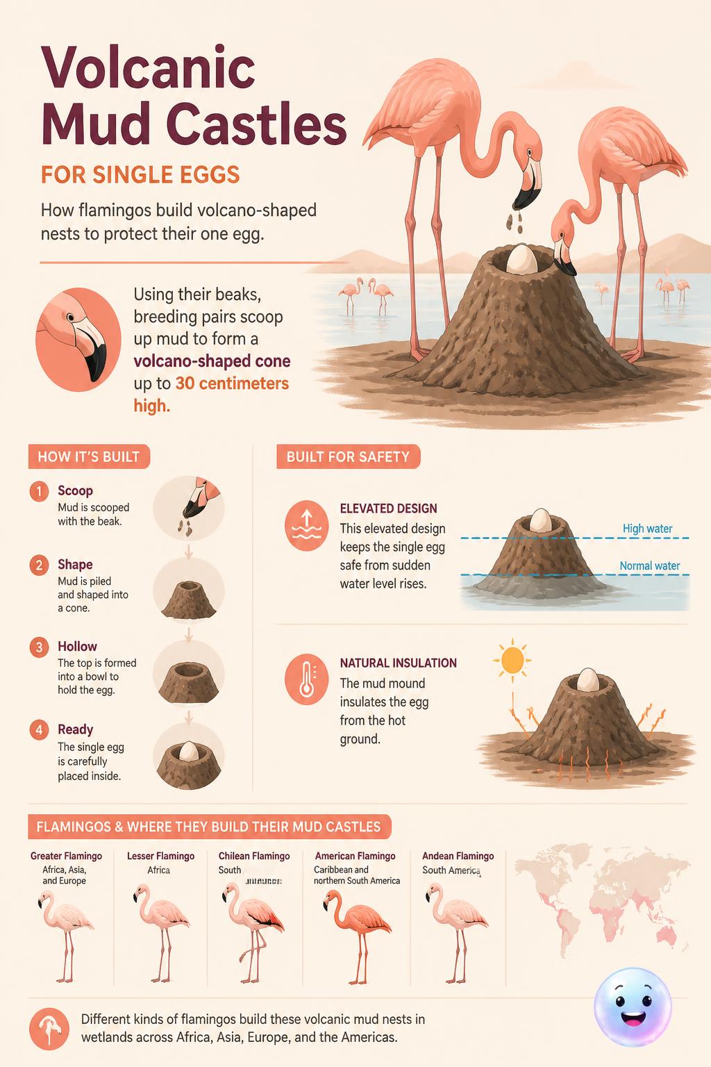 Flamingo Mud Castles: Species and Habitats