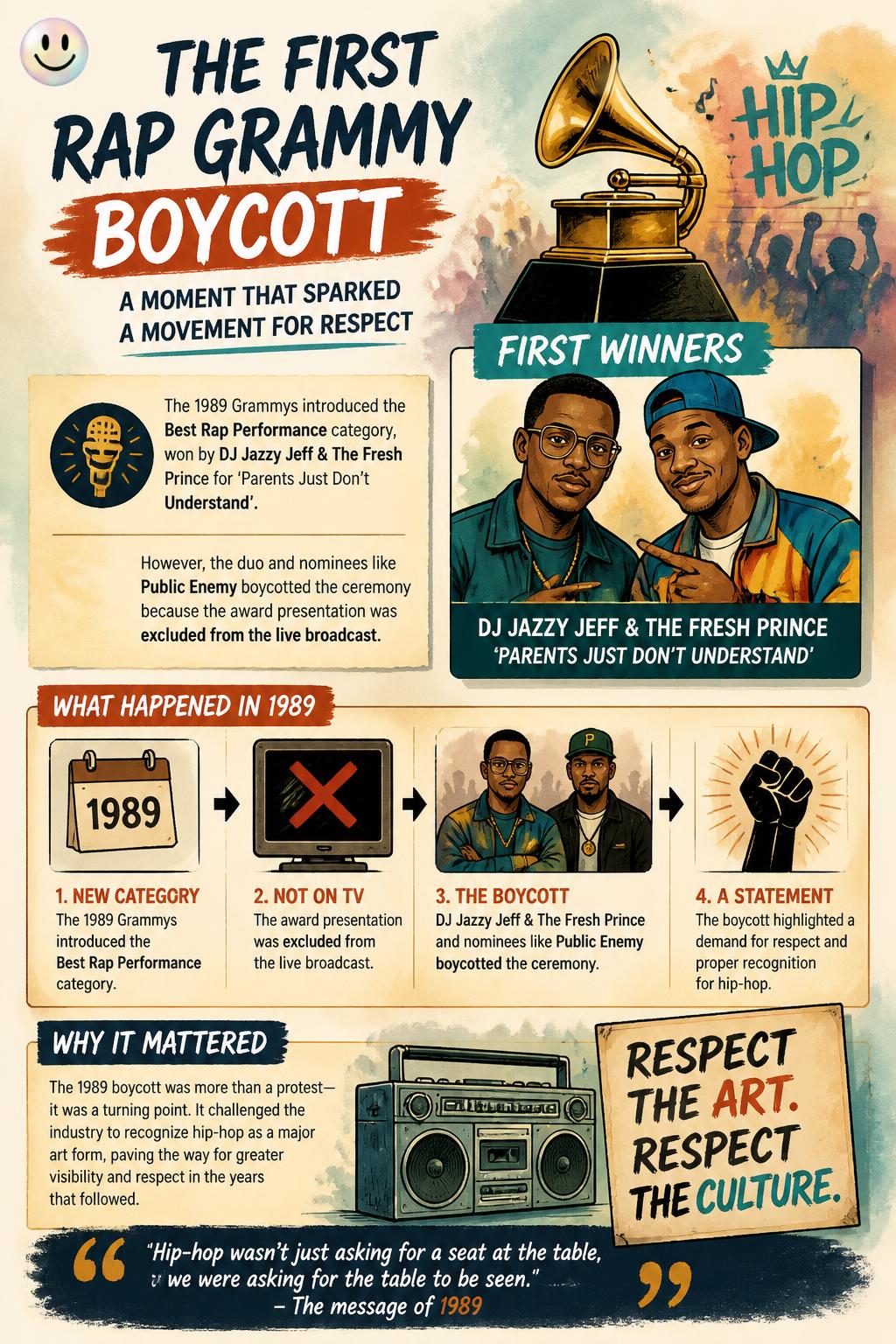 The first rap Grammy boycott