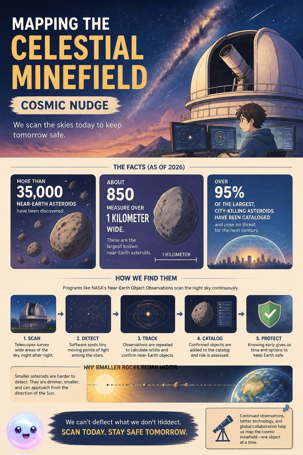 Mapping the celestial minefield
