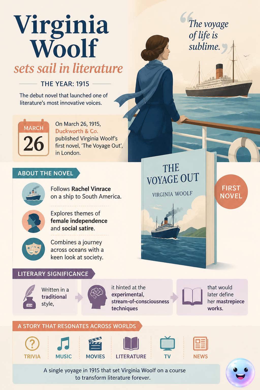Virginia Woolf sets sail in literature