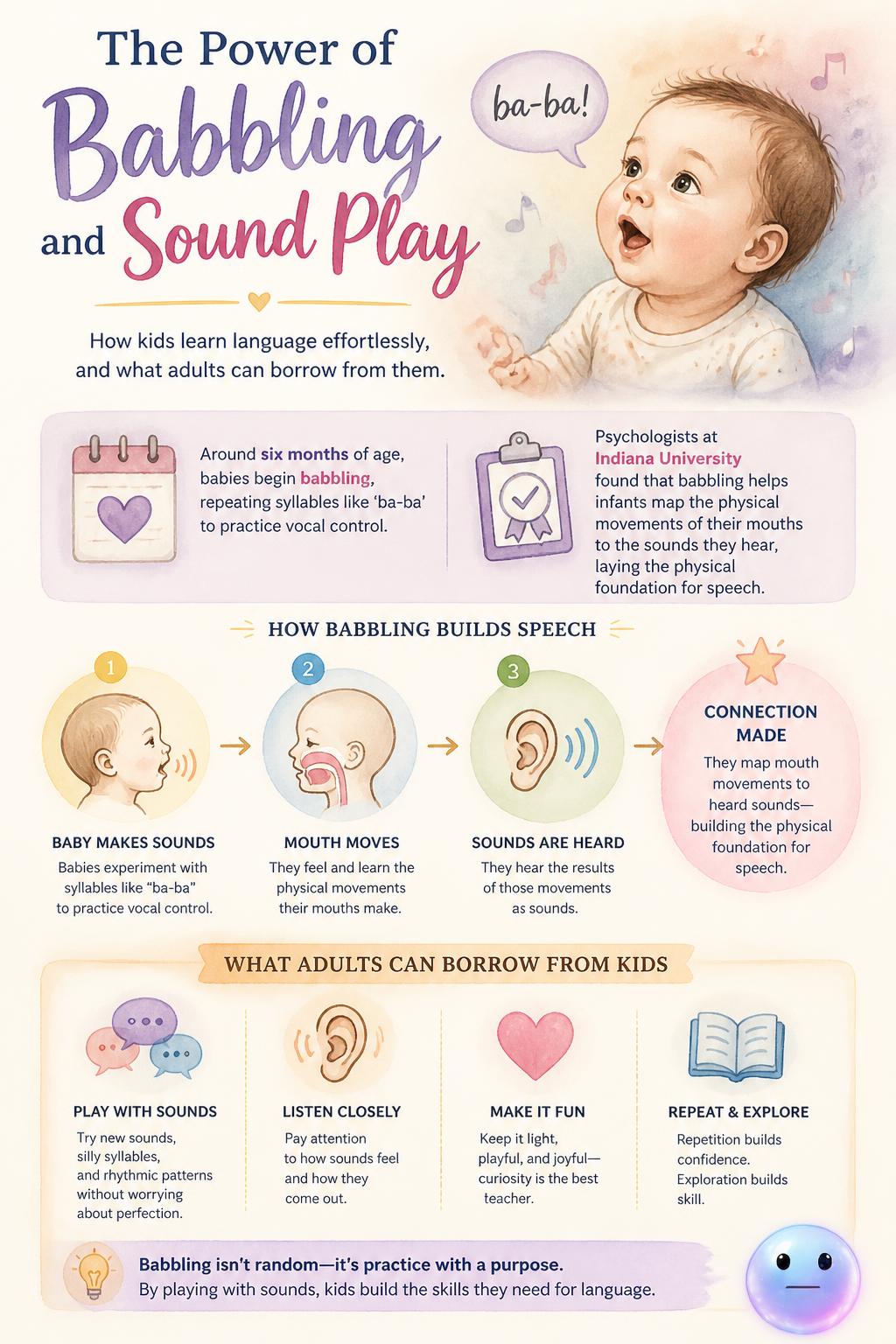 The power of babbling and sound play