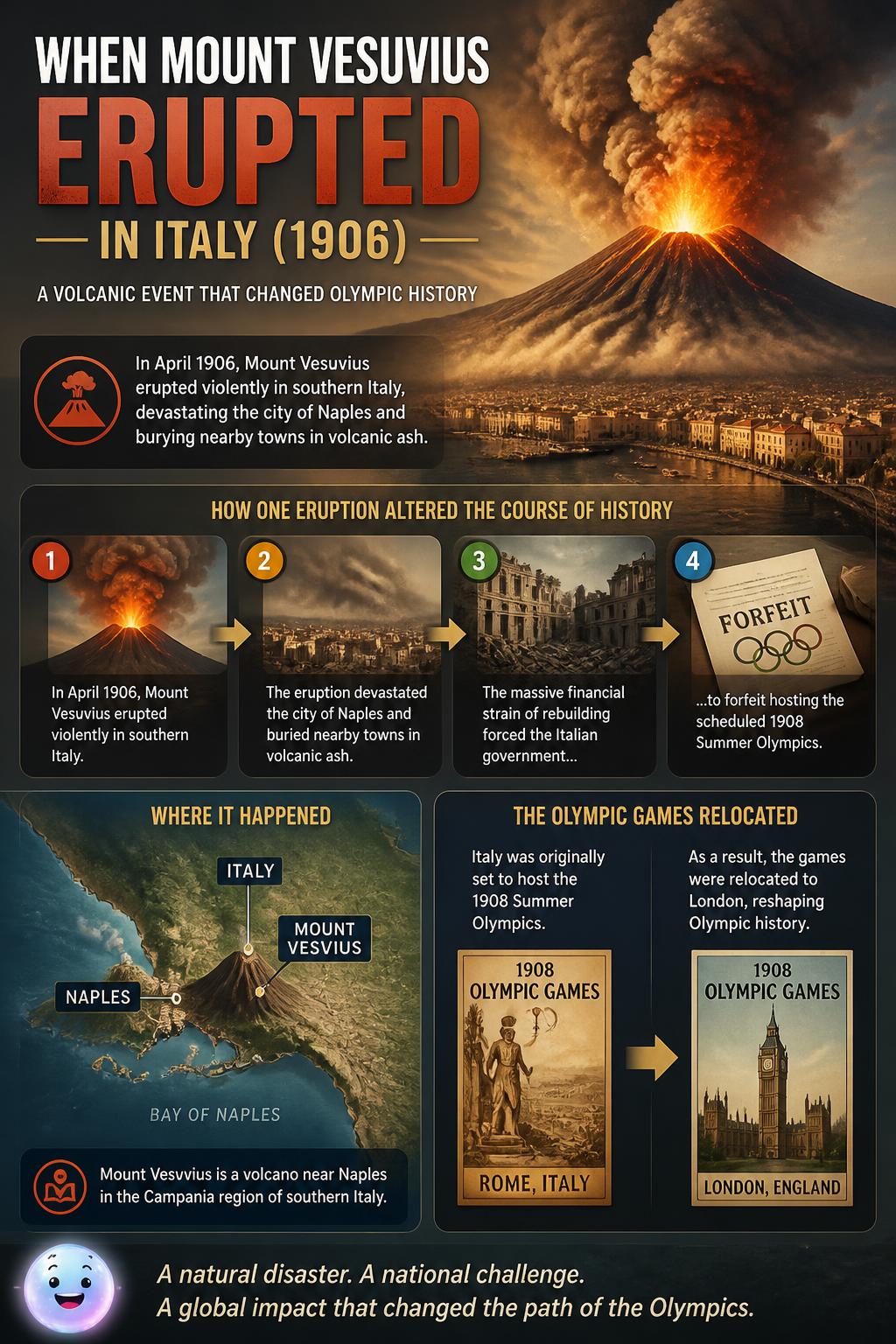 When Mount Vesuvius erupted in Italy