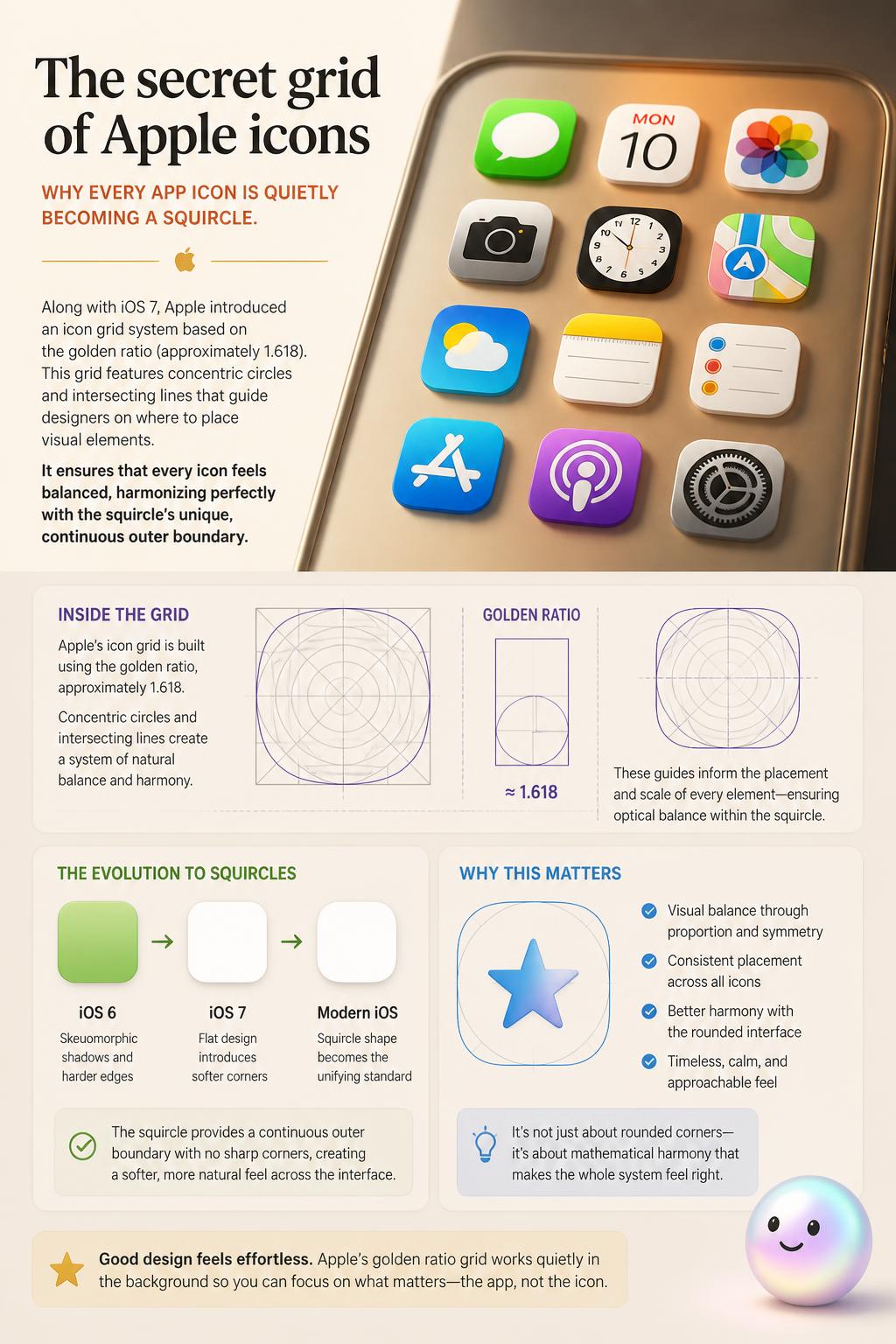 The secret grid of Apple icons